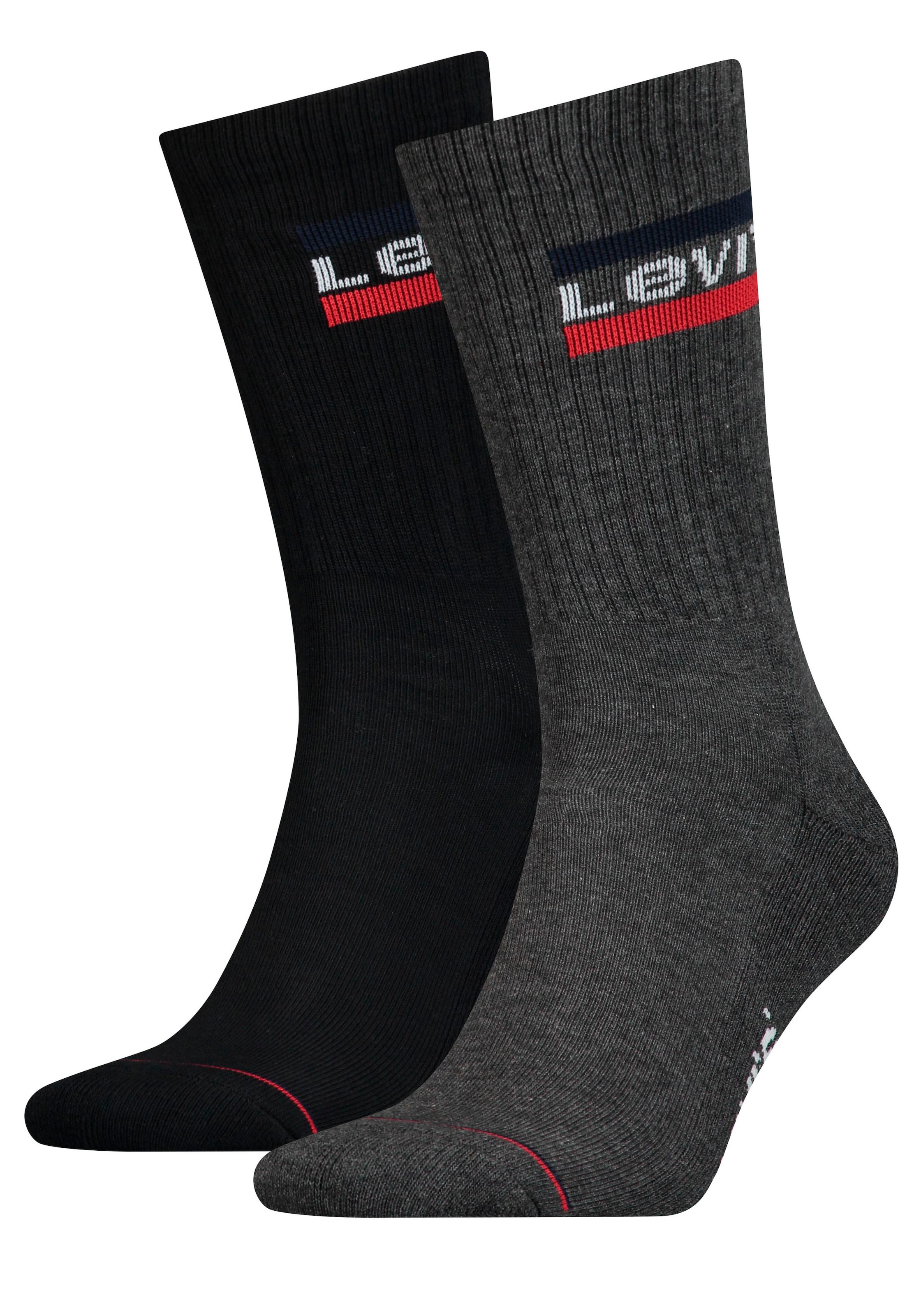 Levis Sportsocken, (Packung, 2 Paar), mit breitem Logobund günstig online kaufen