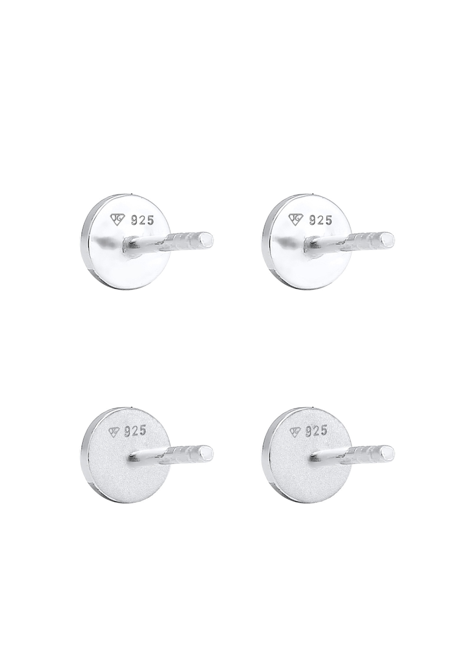 Elli Ohrstecker-Set »Ohrringe Ohrstecker Matt Glänzend Rund (2 tlg.) 925 Silber«