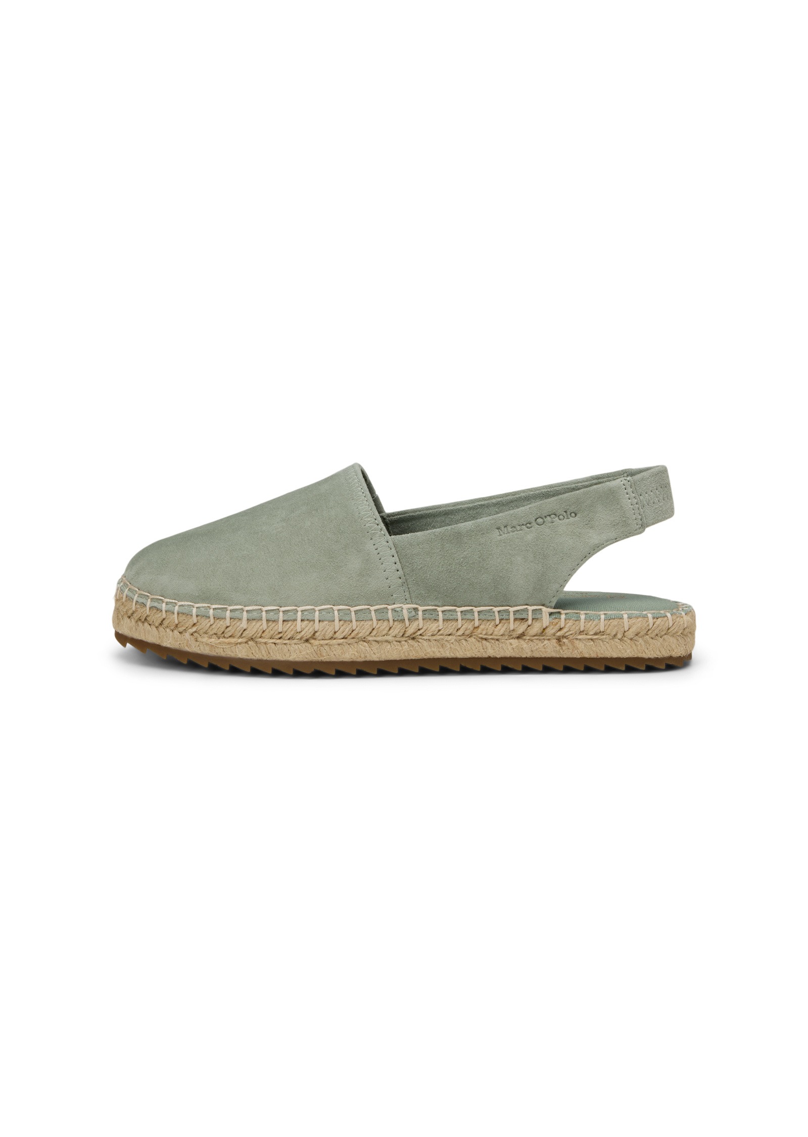 Espadrille MARC O'POLO "aus Suede-Ziegenleder", Damen, Gr. 36, calm sage, Obermaterial: 100% Leder (Ziege), unifarben, Schuhe Espadrille 2