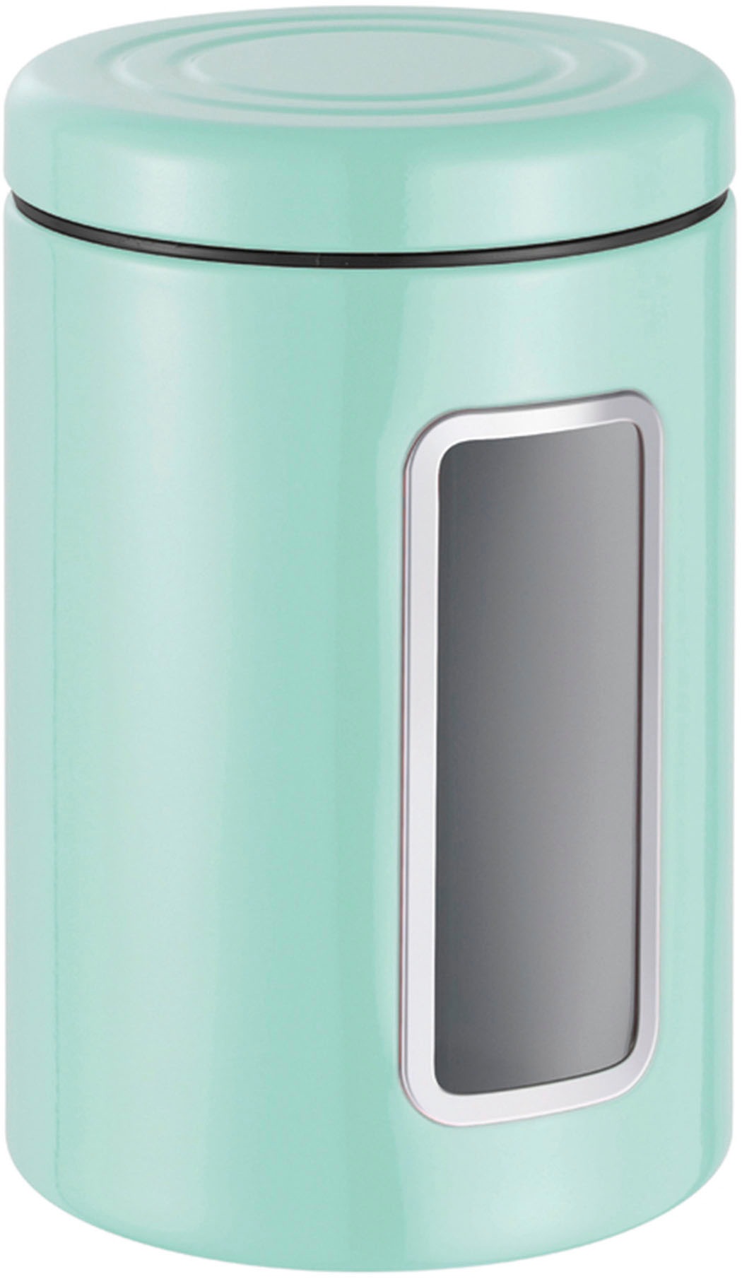 WESCO Vorratsdose "Classic Line", B:12,5cm H:18,9cm, grün, Lebensmittelaufbewahrungsbehälter, Deckel mit Kunststoffring / Sichtfenster aus Acryl, 2 L