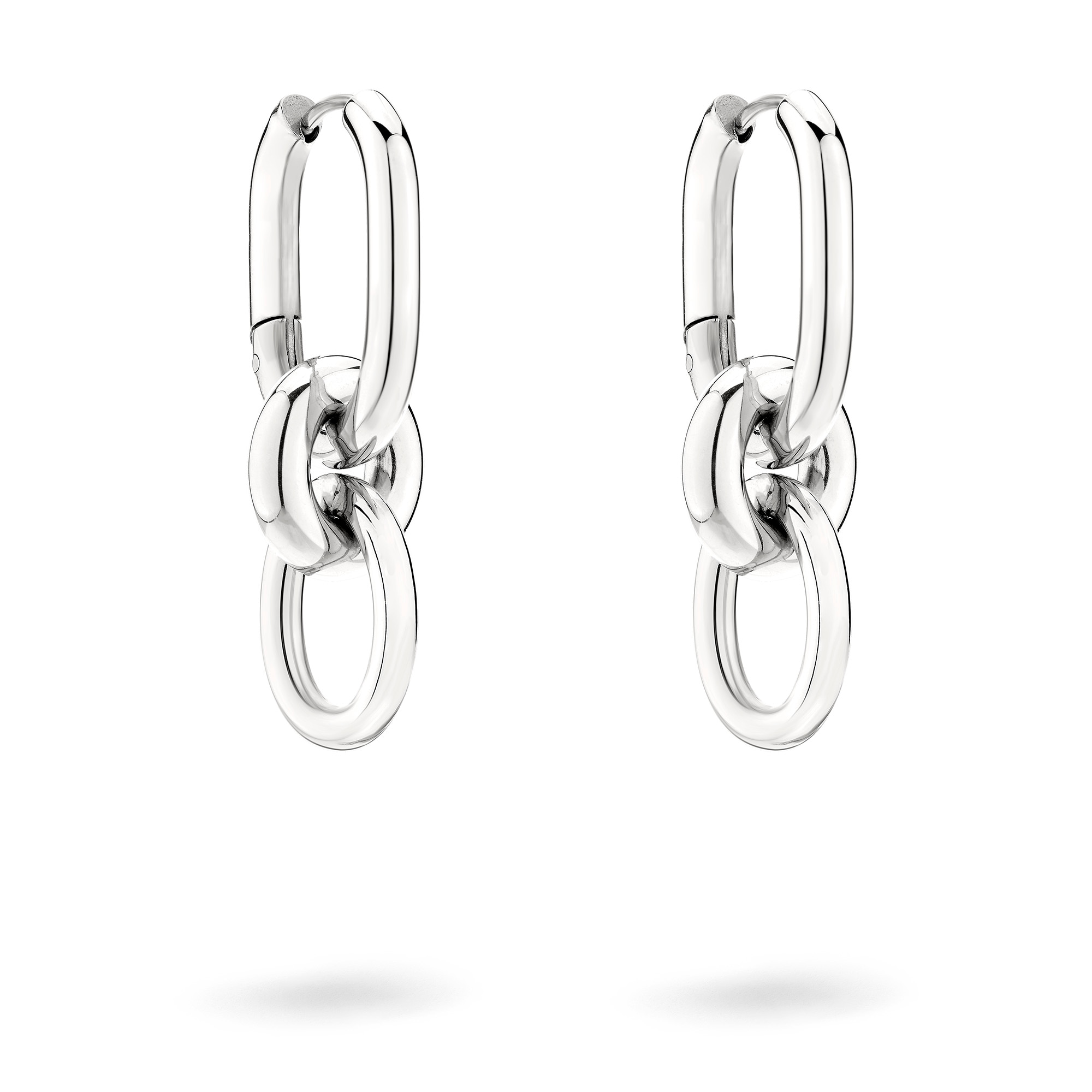 Liebeskind Berlin Paar Creolen »Schmuck Geschenk Edelstahl Ohrringe Modern Knot«, Einhänger abnehmbar
