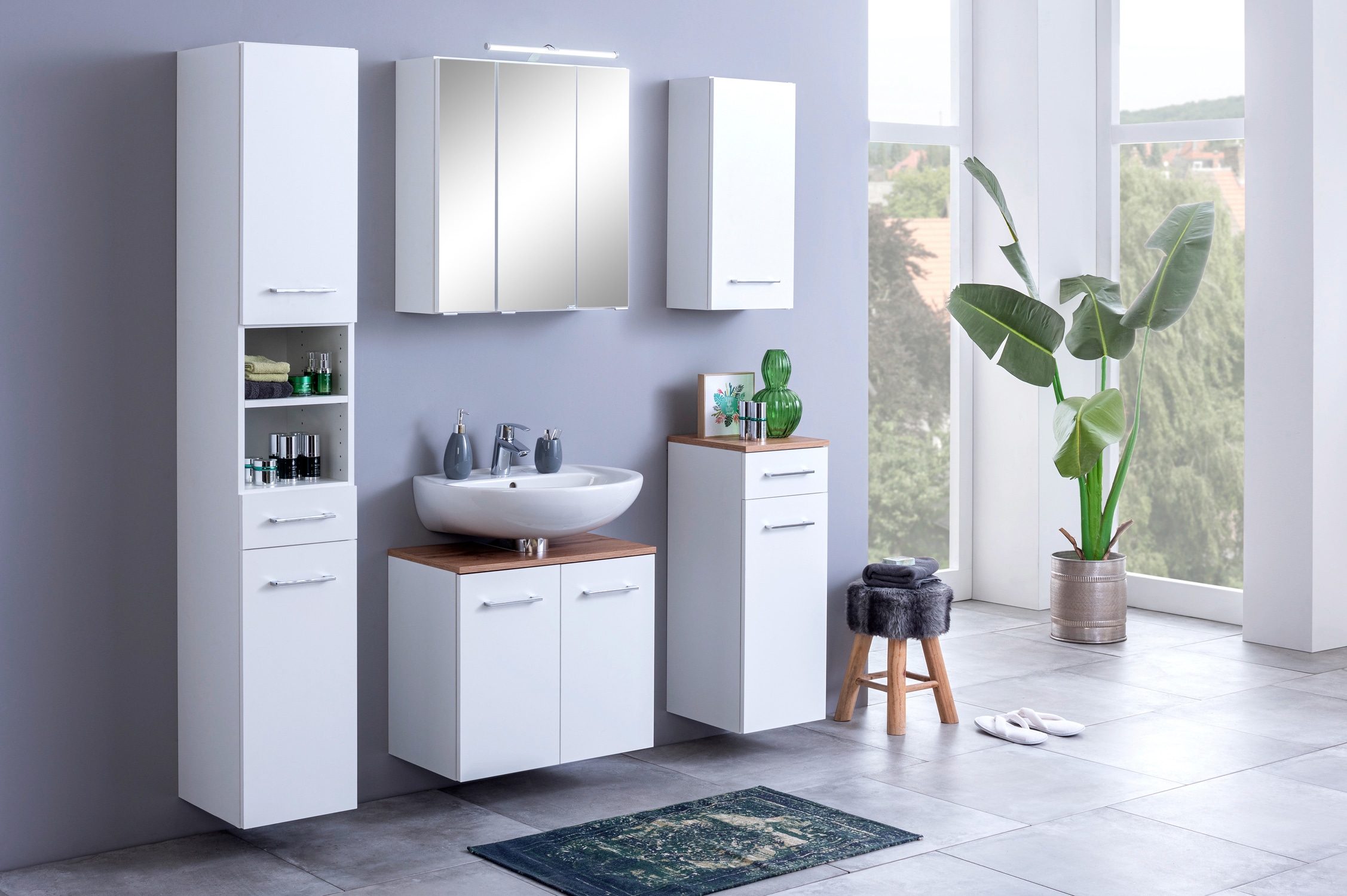 welltime Seitenschrank »Avignon« stehende und hängende Montage möglich