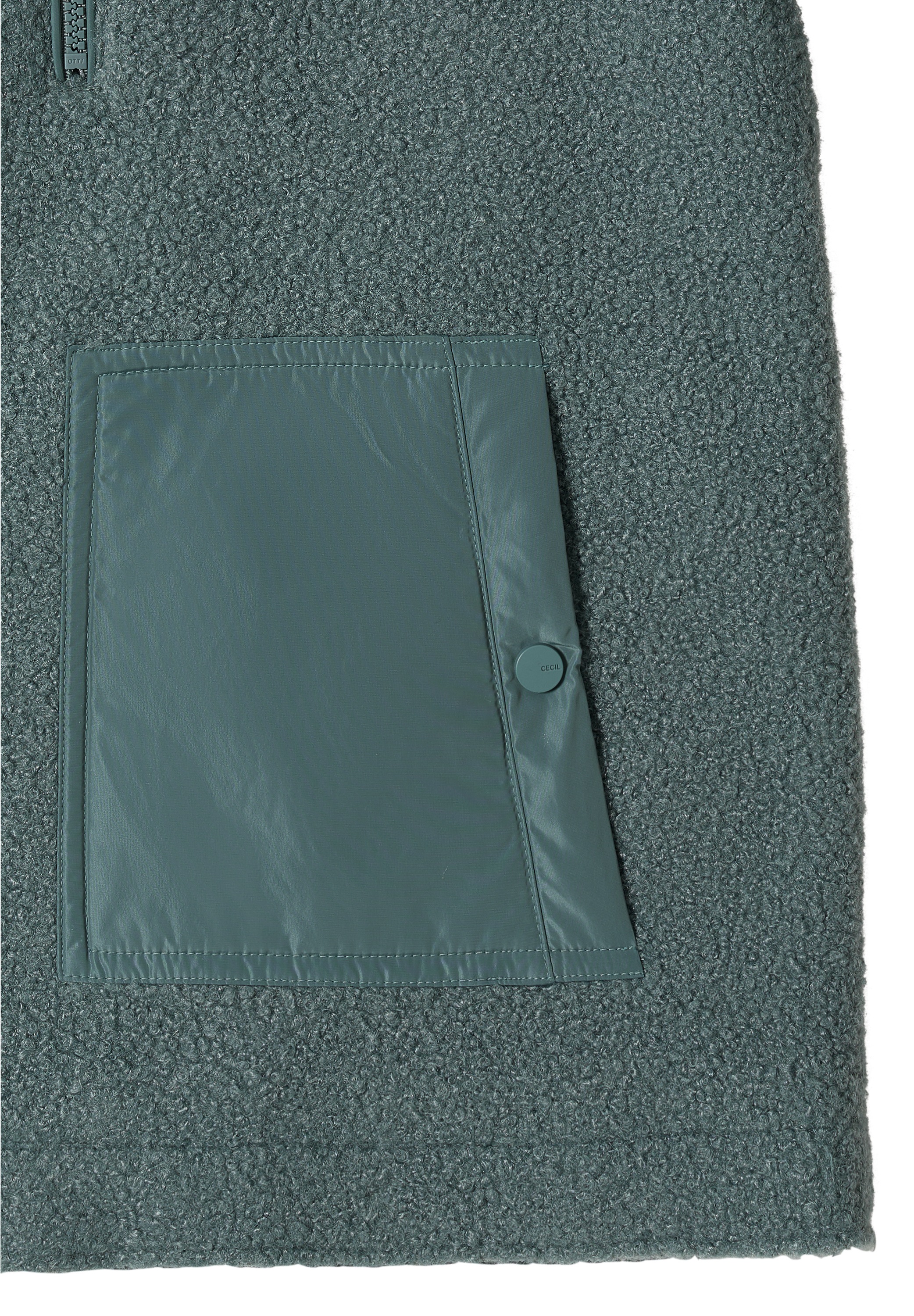 Cecil Fellimitatjacke ohne Kapuze mit Stehkragen