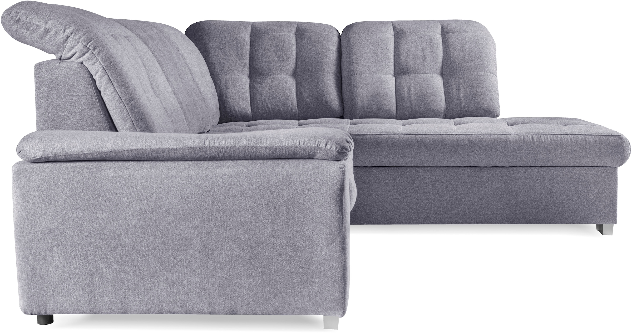 WERK2 Ecksofa »Brindisi, bequem und komfortabel, L-Form«, mit verstellbaren Kopfteilen, Bettfunktion & Bettkasten