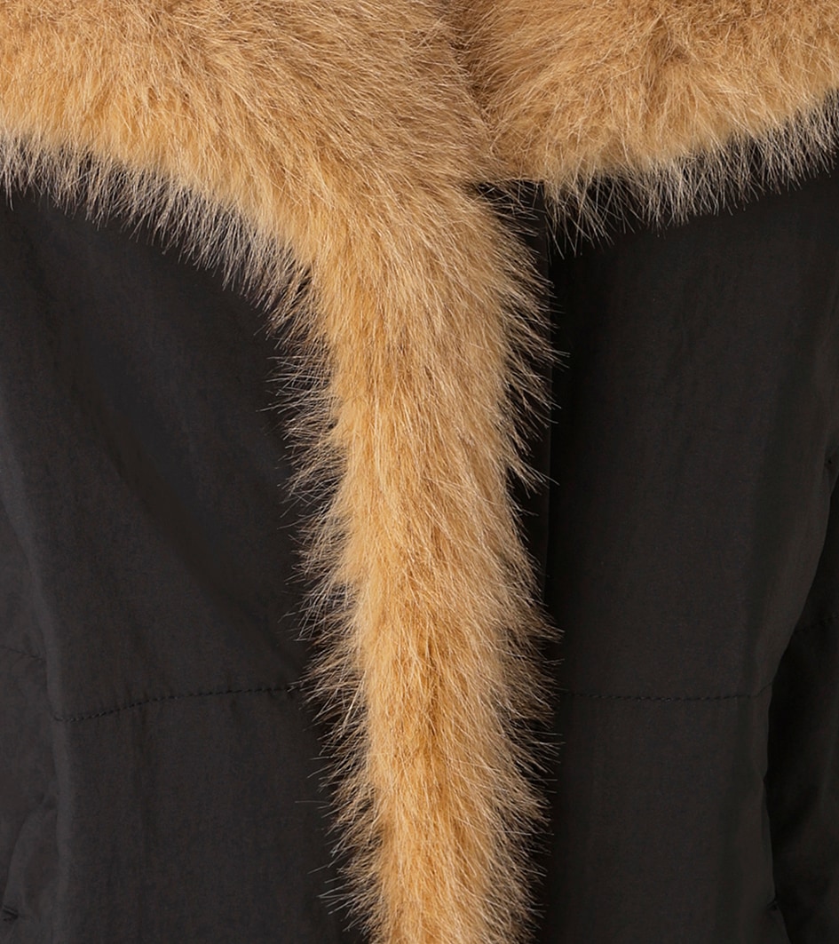 Aniston CASUAL Outdoorjacke, mit flauschigem Fellimitat verziert - NEUE KOLLEKTION