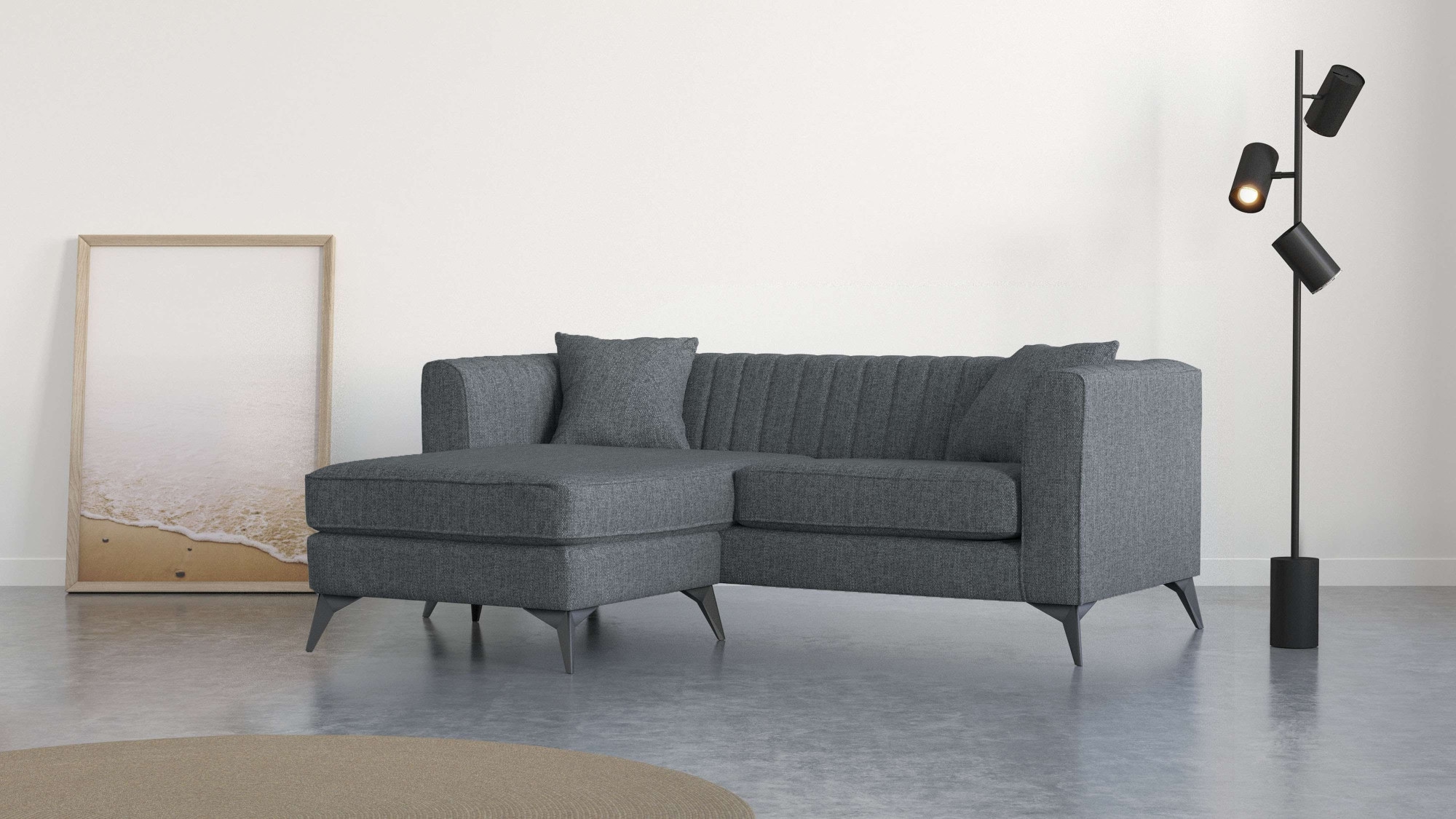 Places of Style Ecksofa "MATTHEW B/T/H: 201/162/74 cm, ideal für kleine Räu günstig online kaufen