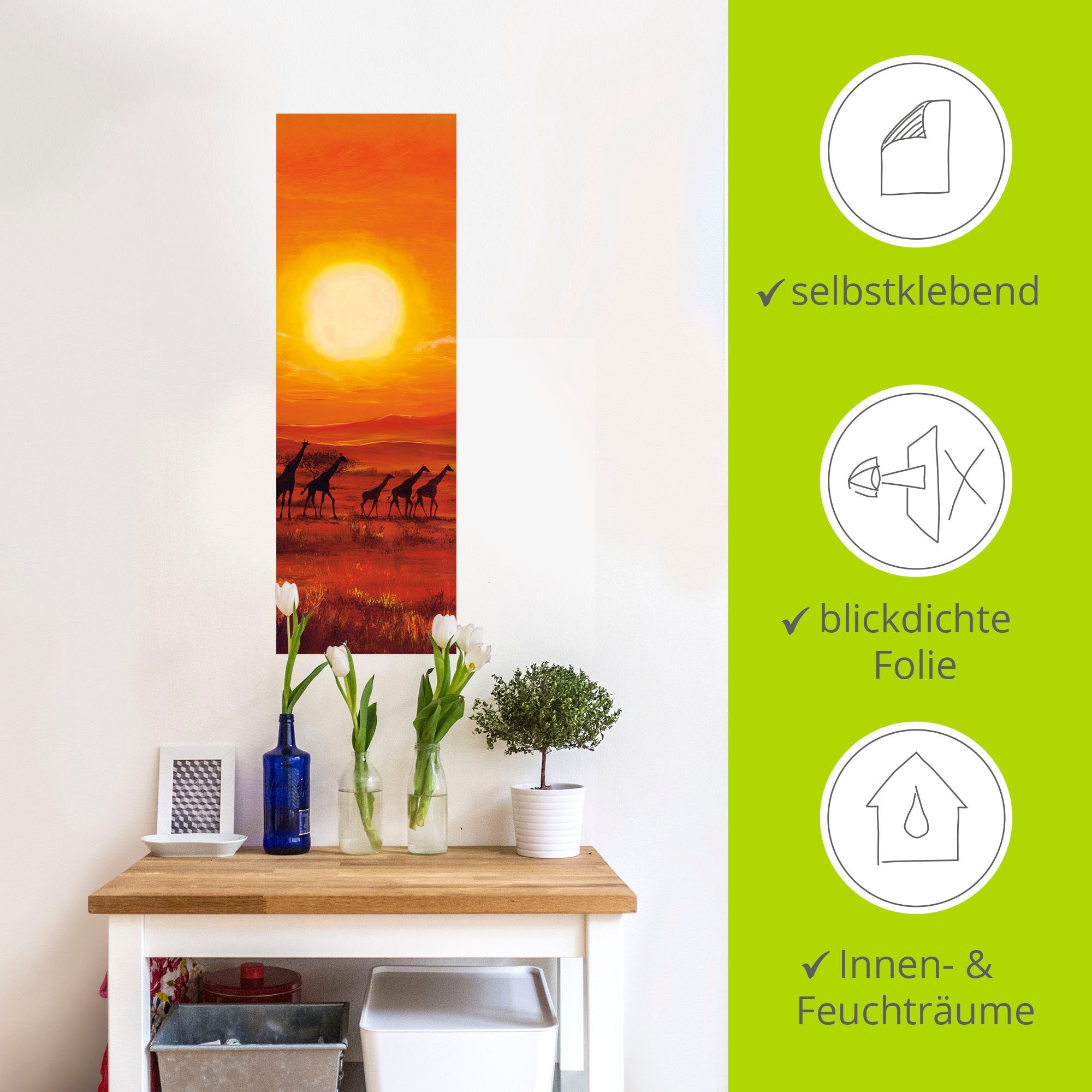 Artland Wandbild »Giraffenherde«, Afrika, (1 St.), als Poster, Wandaufkleber in verschied. Größen