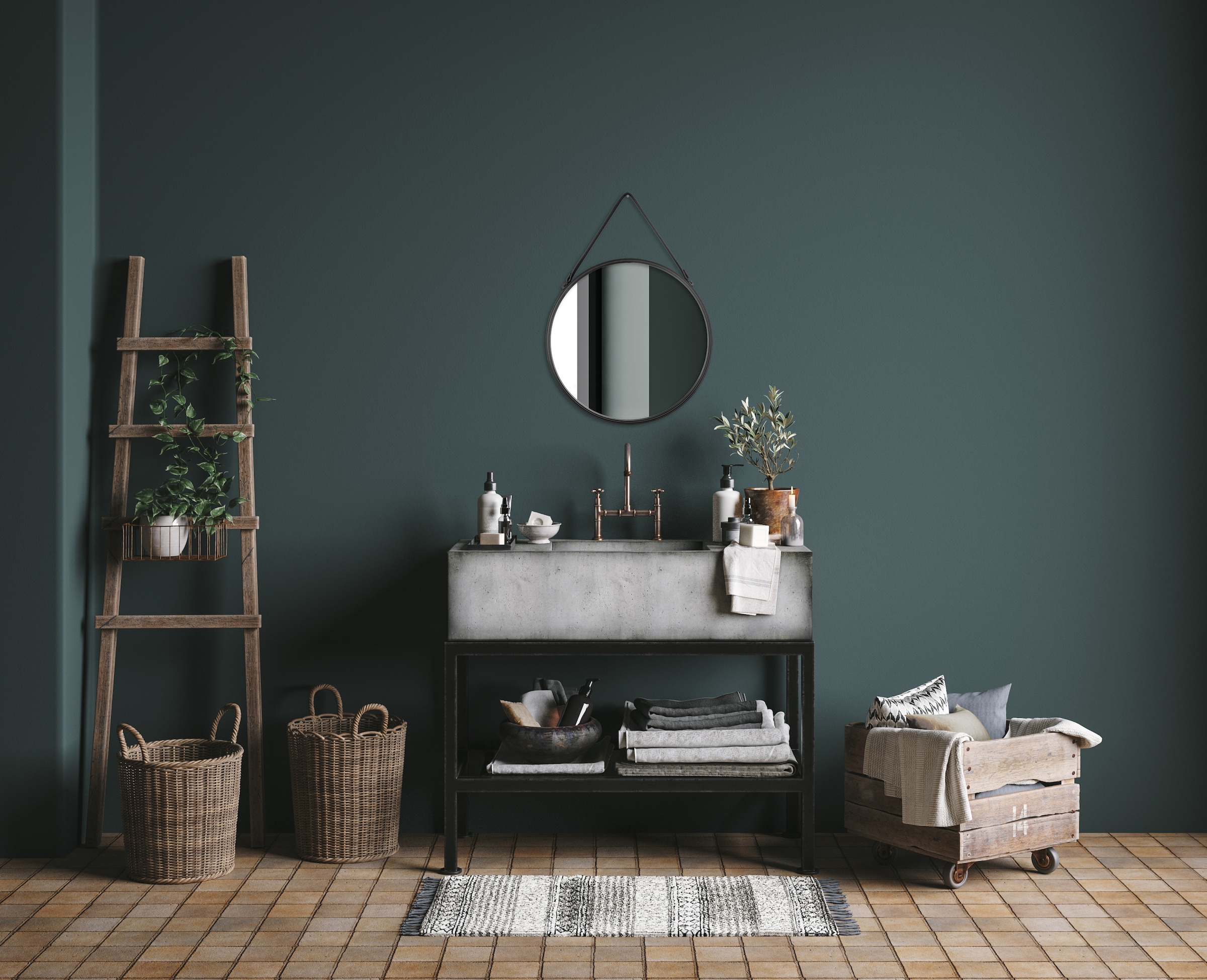 MIRRORS AND MORE Spiegel "Cornelia" runde Form mit Lederband