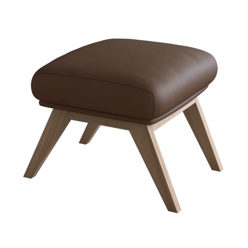 FLEXLUX Polsterhocker "Adria" Fuß Eiche, Fußhocker für Ohrensessel