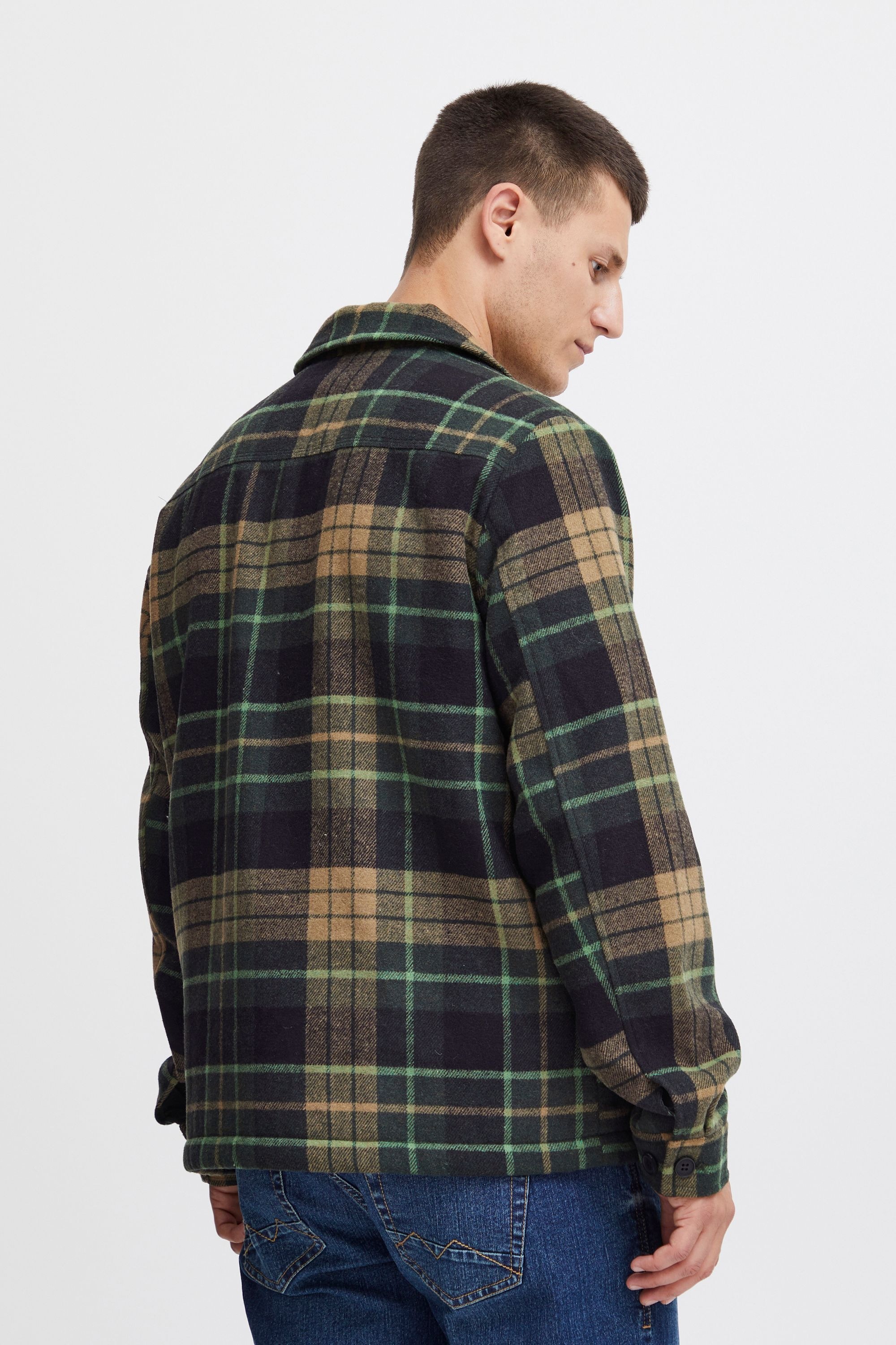 Kurzjacke BLEND "BHOuterwear", Herren, Gr. XXL, deep forest, 100% Polyester, unifarben, regular fit normal, mit Knopf, Jacken Kurzjacke, Stilvolle Übergangsjacke 6