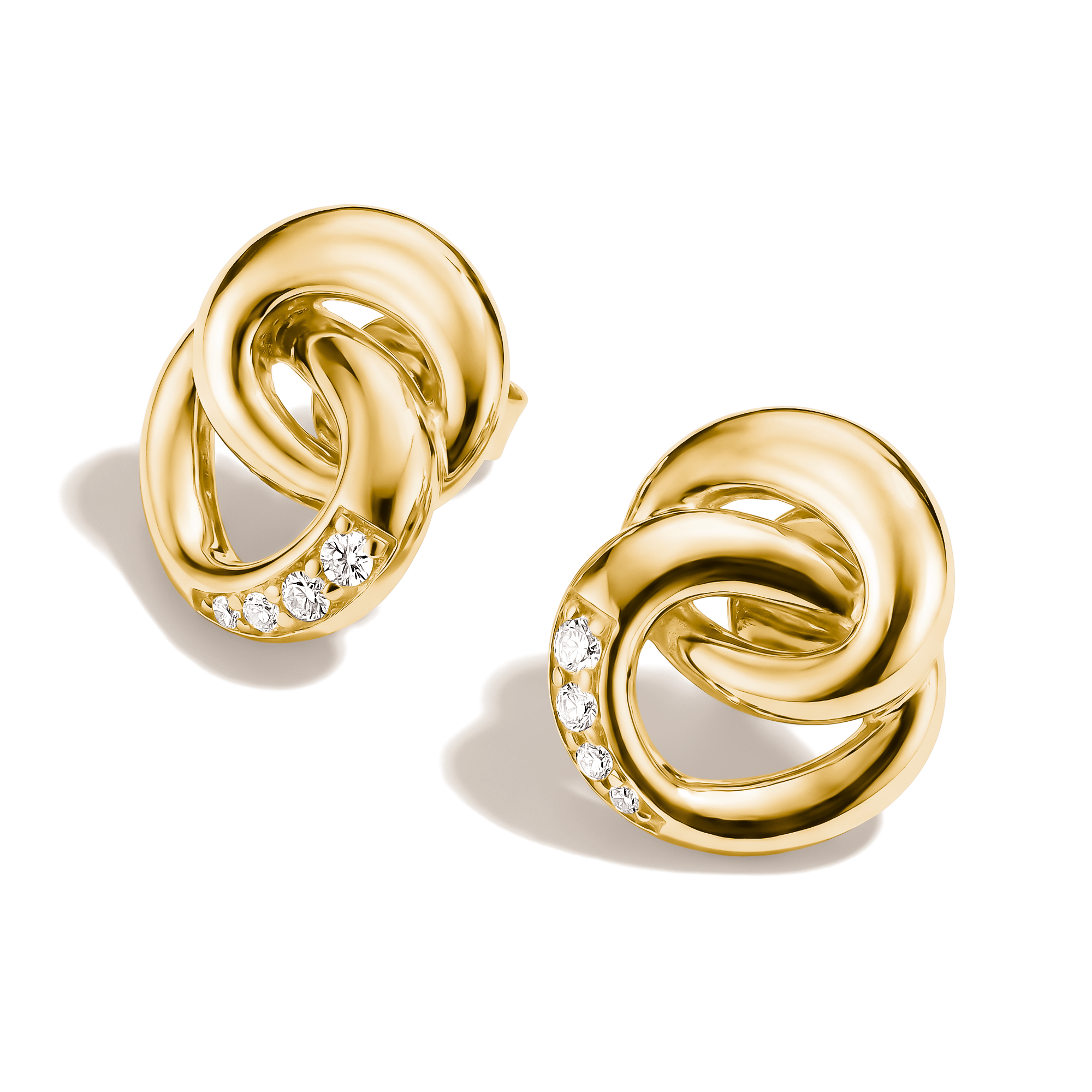 THOMAS SABO Paar Ohrstecker »Together Ohrstecker gelbgoldfarben« mit Zirkonia (synth.)