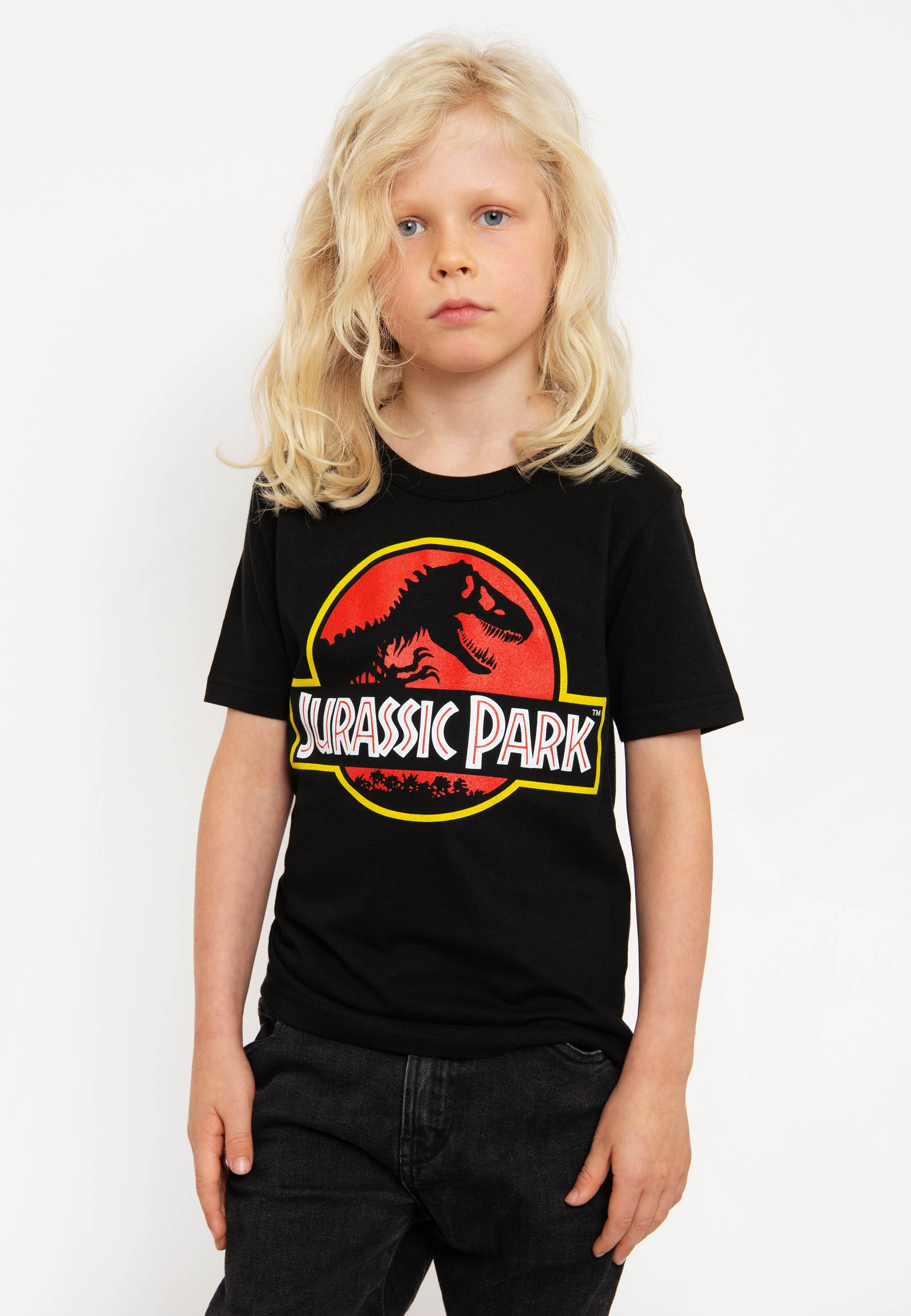 LOGOSHIRT T-Shirt »Jurassic Park Logo«, mit coolem Print