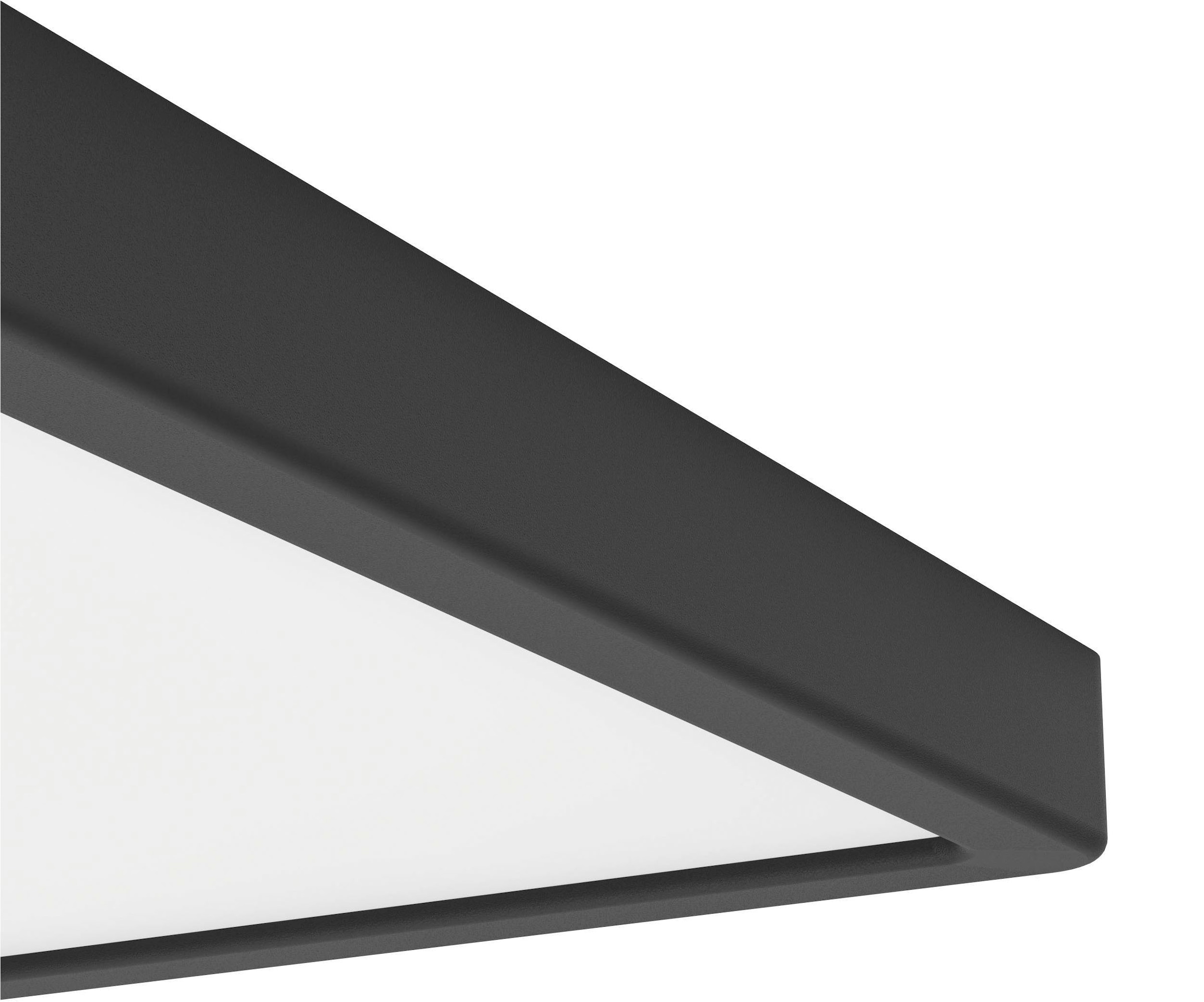 EGLO Aufbauleuchte »Fueva 6 Deckenlampe, Badlampe Decke, Kunststoff, IP44, Aufbaulampe« LED-Modul 1 Stk. Kaltweiß | Neutralweiß | Warmweiß Aufbauleuchte - L29 x B29 x H2,5 cm - schwarz - 13W inkl.