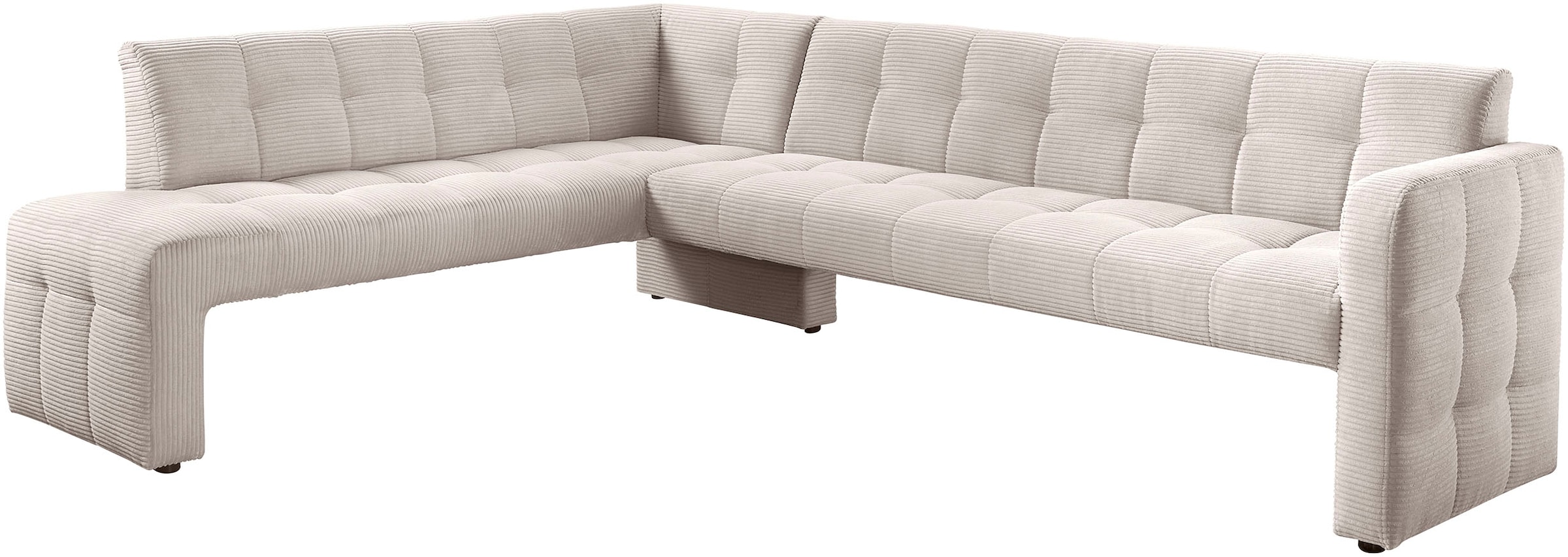 Eckbank EXXPO - SOFA FASHION "Barista, bequem und elegant, hohe Bodenfreiheit", beige, B:265cm H:83cm T:199cm, Sitzbänke, Eckbank, Eckbank Barista bequem und elegant, hochwertige Detailverarbeitung