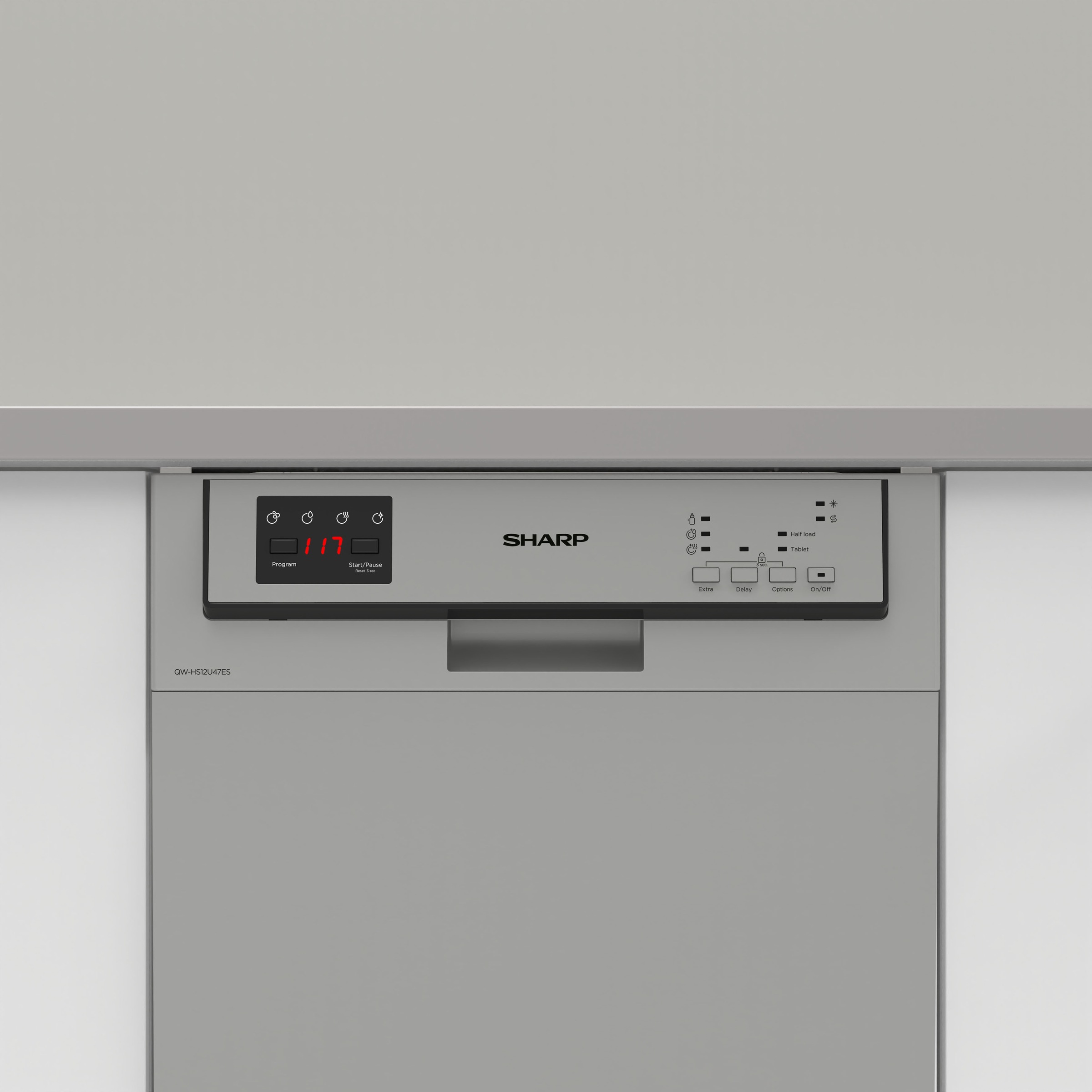 Sharp Unterbaugeschirrspüler »QW-HS12U47ES-DE«, 10 Maßgedecke