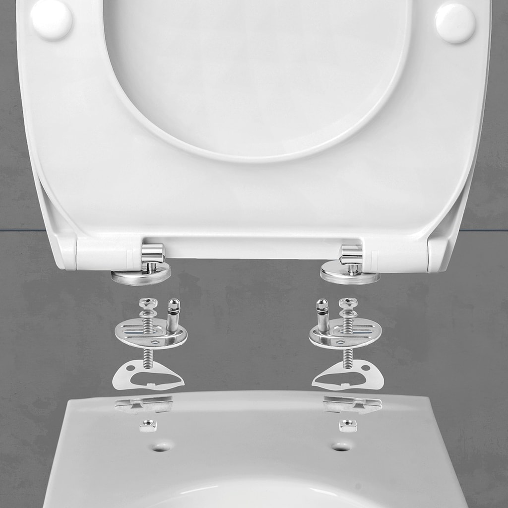 CORNAT WC-Sitz »Superflaches Design - Pflegeleichter Duroplast - Quick up«