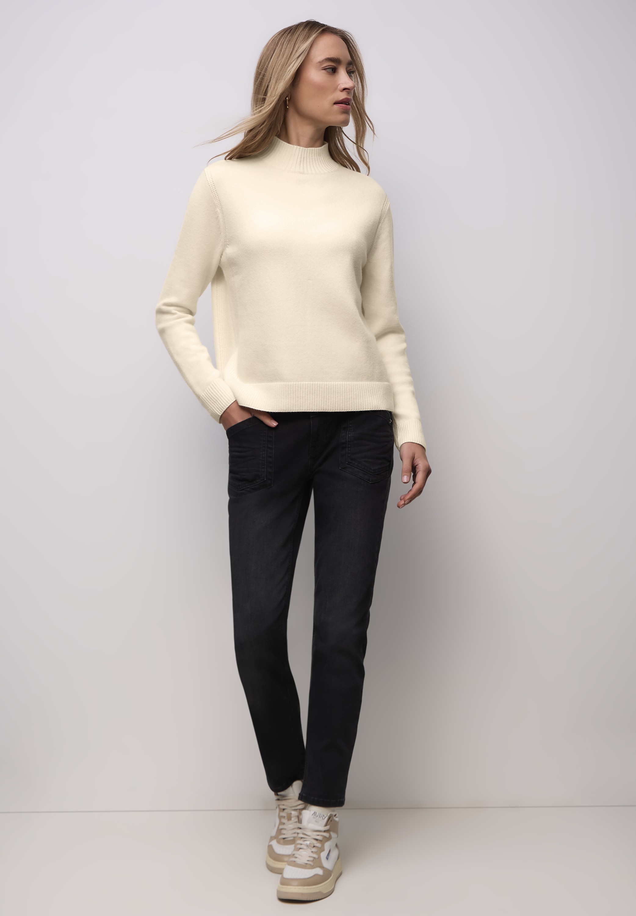 STREET ONE Stehkragenpullover Grobstrick