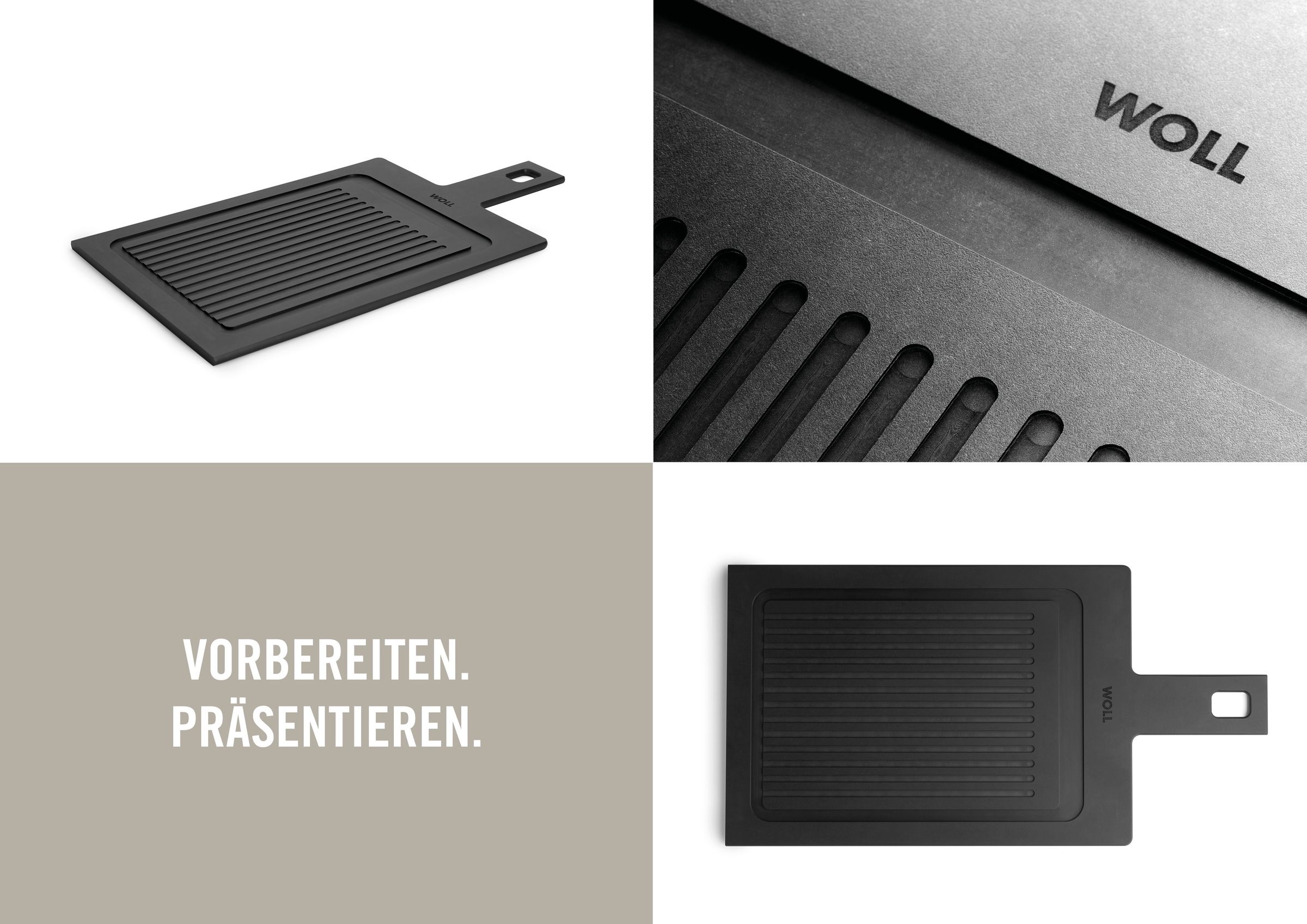 WOLL Servierbrett »Cut & Serve, mit Saftrille«, (1 St.), aus FSC-zertifiziertem Papierverbundstoff
