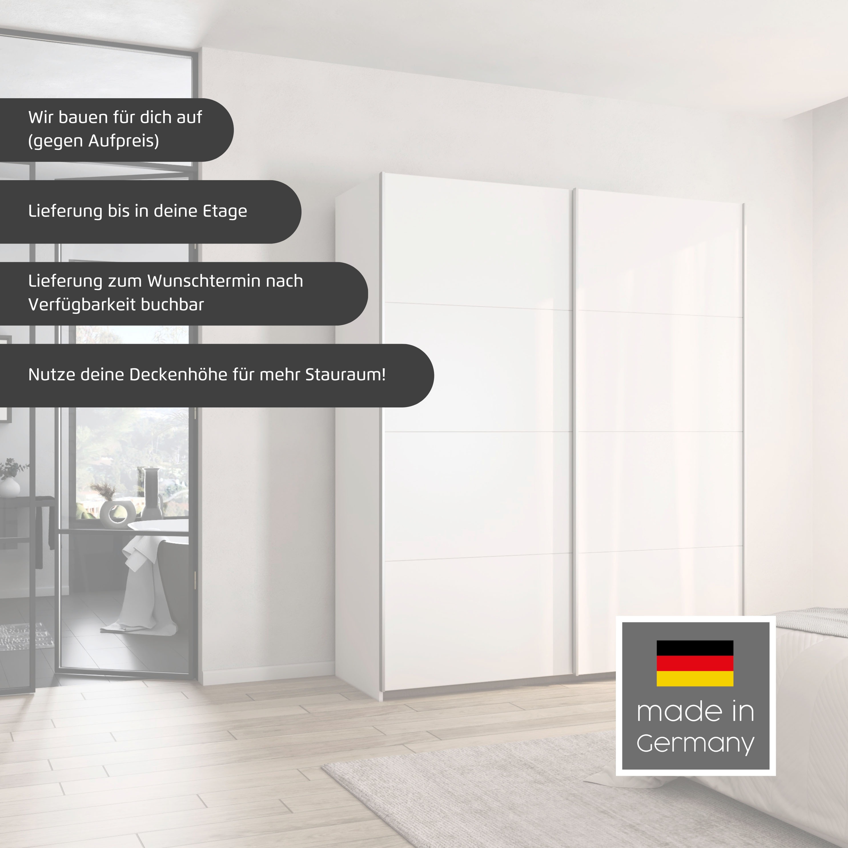 Thumbnail - rauch Schwebetürenschrank "Kleiderschrank Schrank Garderobe Schlafzimmerschrank OXFORD", (in 3 verschiedenen Ausstattung...