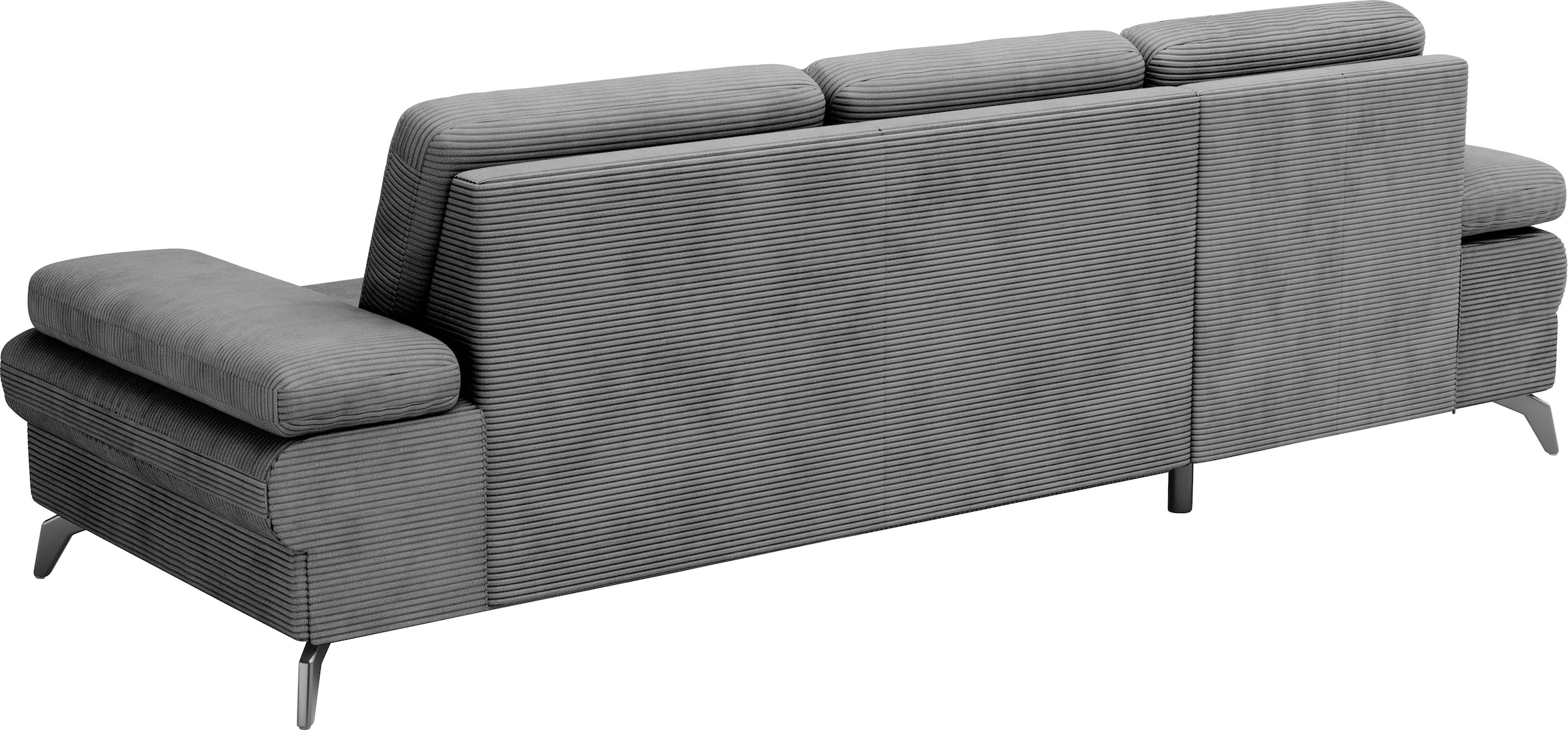 sit&more Ecksofa »Morris Jubi L-Form, inklusive XXL-Liegefläche, bzw. Schlaffunktion«, Bettfunktion, Armteilverstellung und 1 Zierkissen