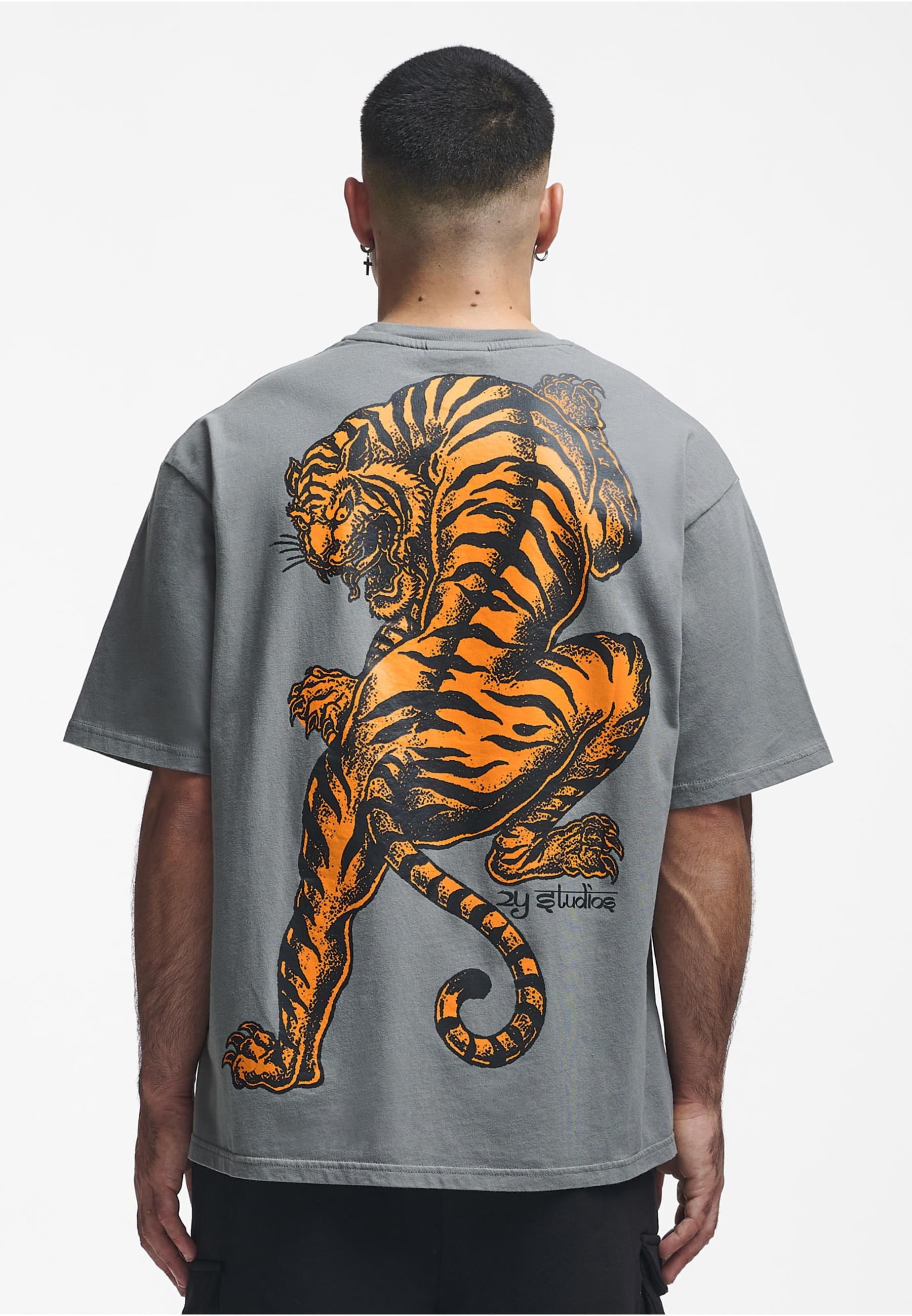 2Y Studios T-Shirt »2Y Studios Herren 2Y Tiger Oversize Tee«, (1 tlg.)