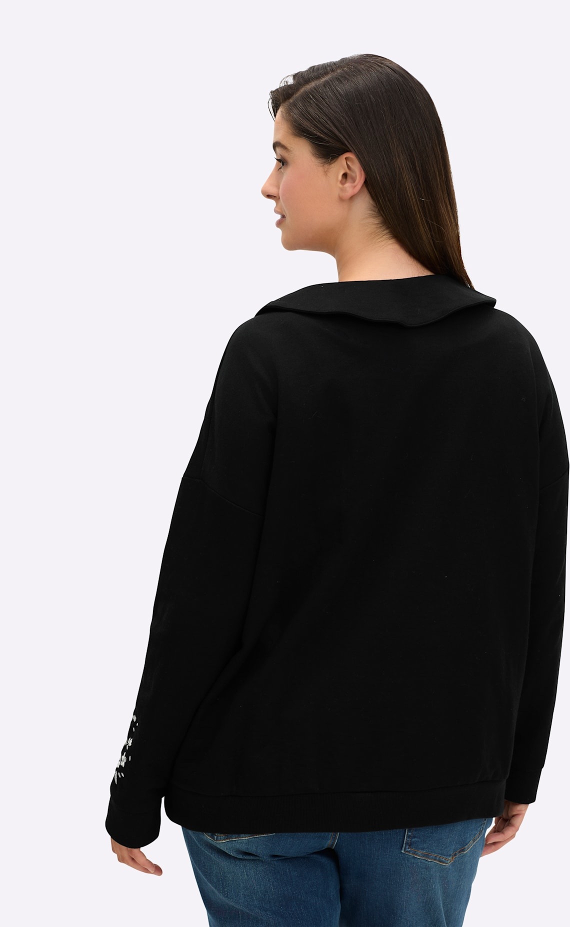 Sheego Shirtjacke "Sweatjacke" 1 Stk. günstig online kaufen