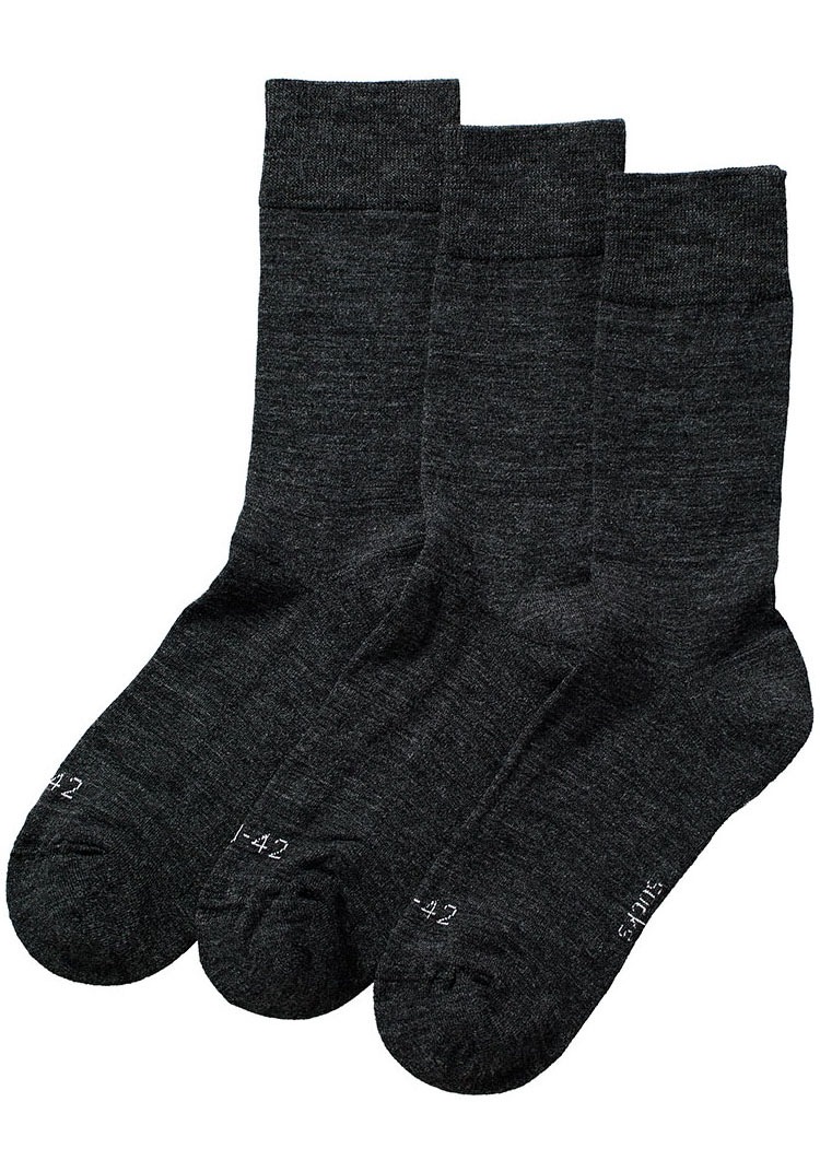 Apollo Basicsocken, (3er Pack), Unisex mit Stickerei und weichen Merinowoll günstig online kaufen