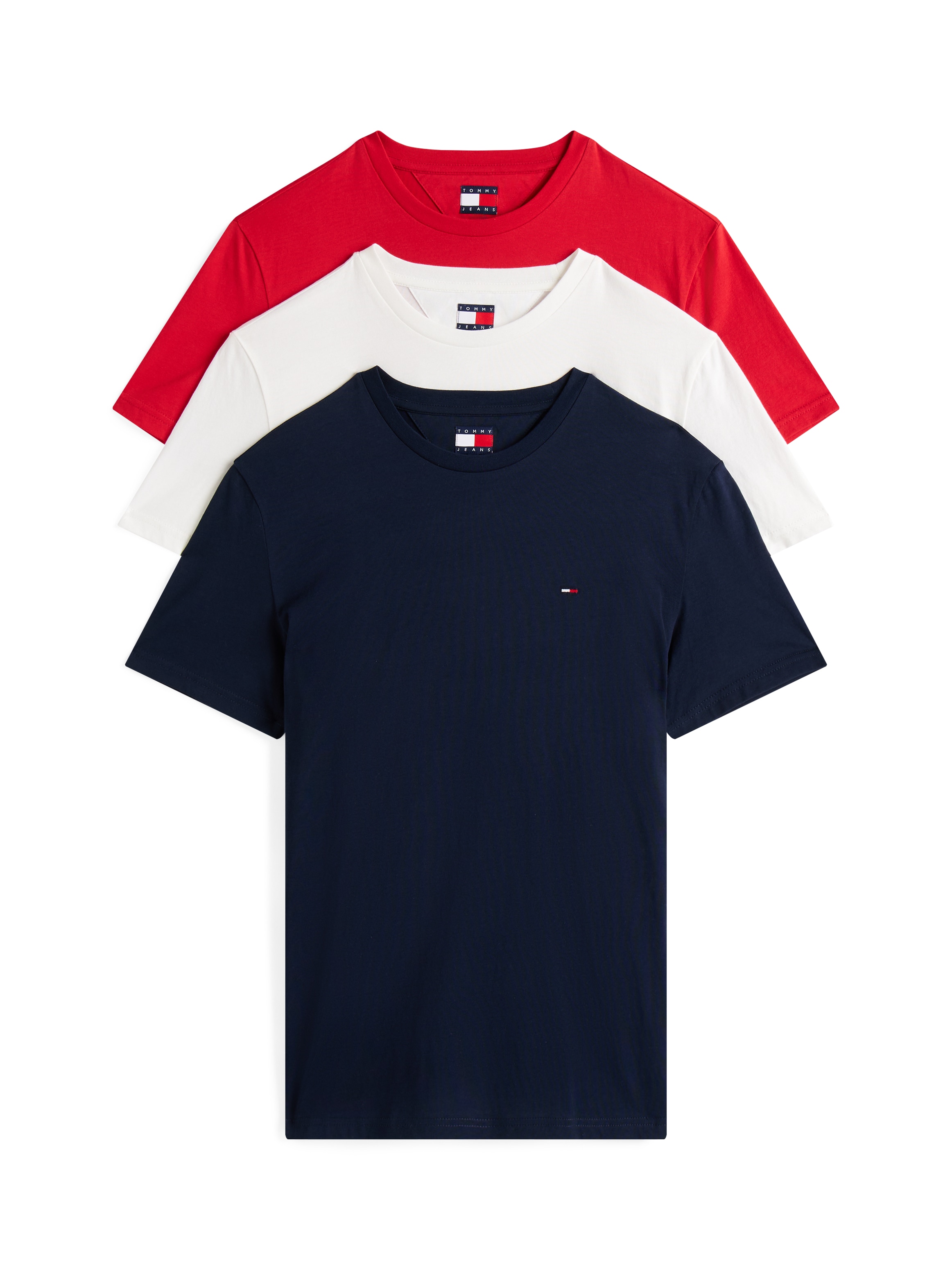 Tommy Jeans T-Shirt "TJM XSLIM 3 PACK TEE", Mit Rundhalsausschnitt günstig online kaufen