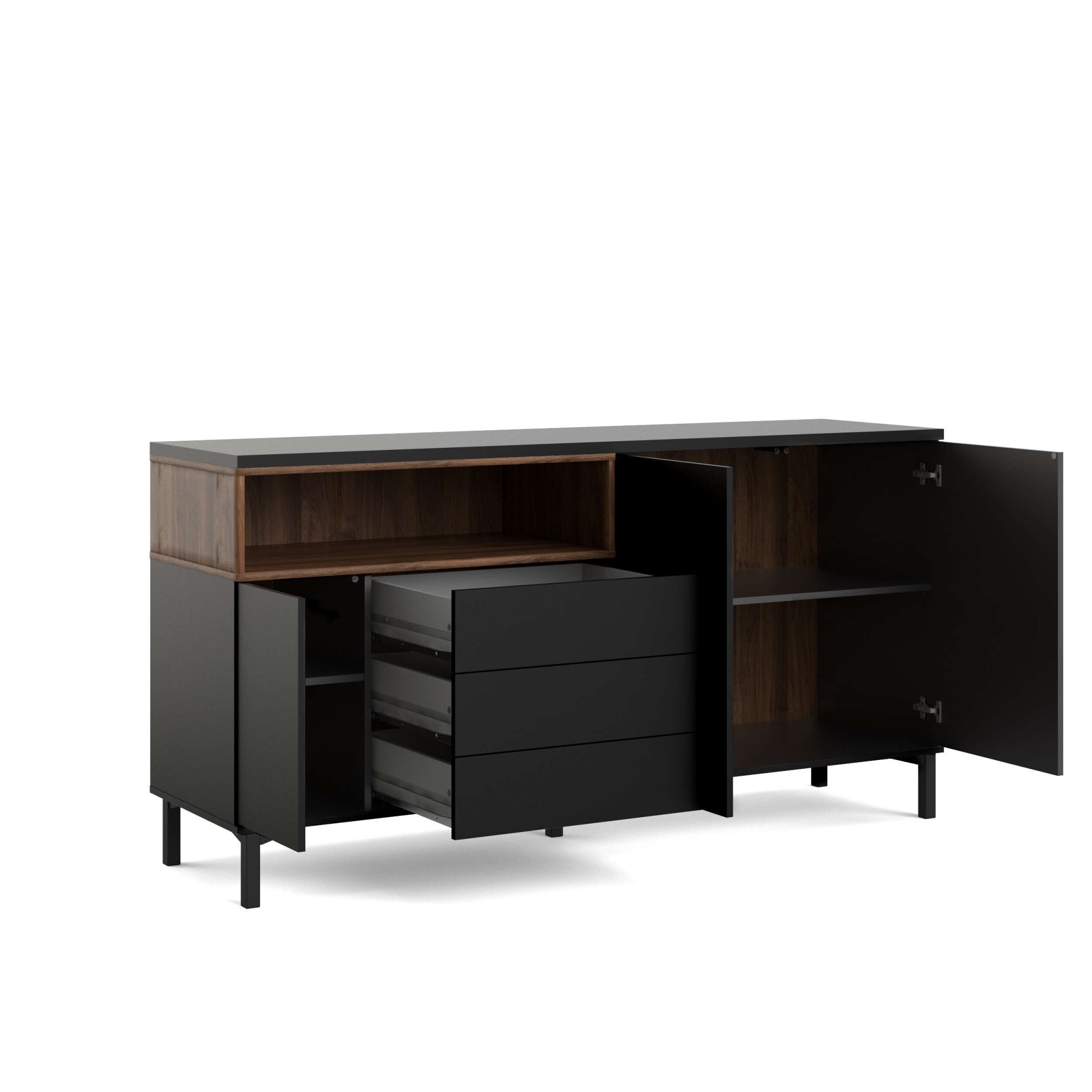 INOSIGN Sideboard »Roommers, Anrichte, Kommode, Stauraum«, Kommode, Breite 176 cm, Höhe 90 cm, 1 offenes Fach mit Rahmen-Optik