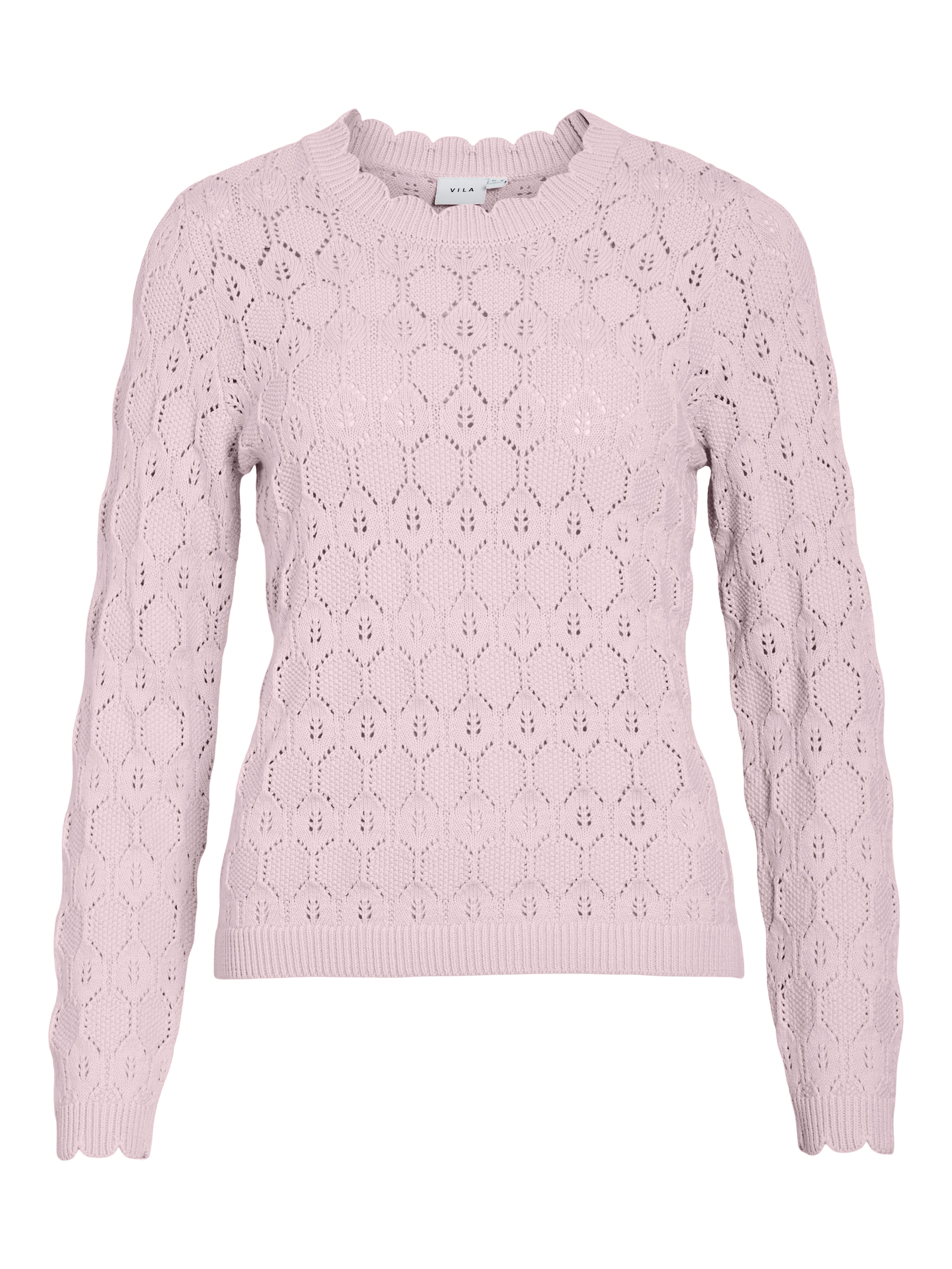Vila Rundhalspullover "VILOWEN L/S POINTELLE KNIT TOP/PB" günstig online kaufen