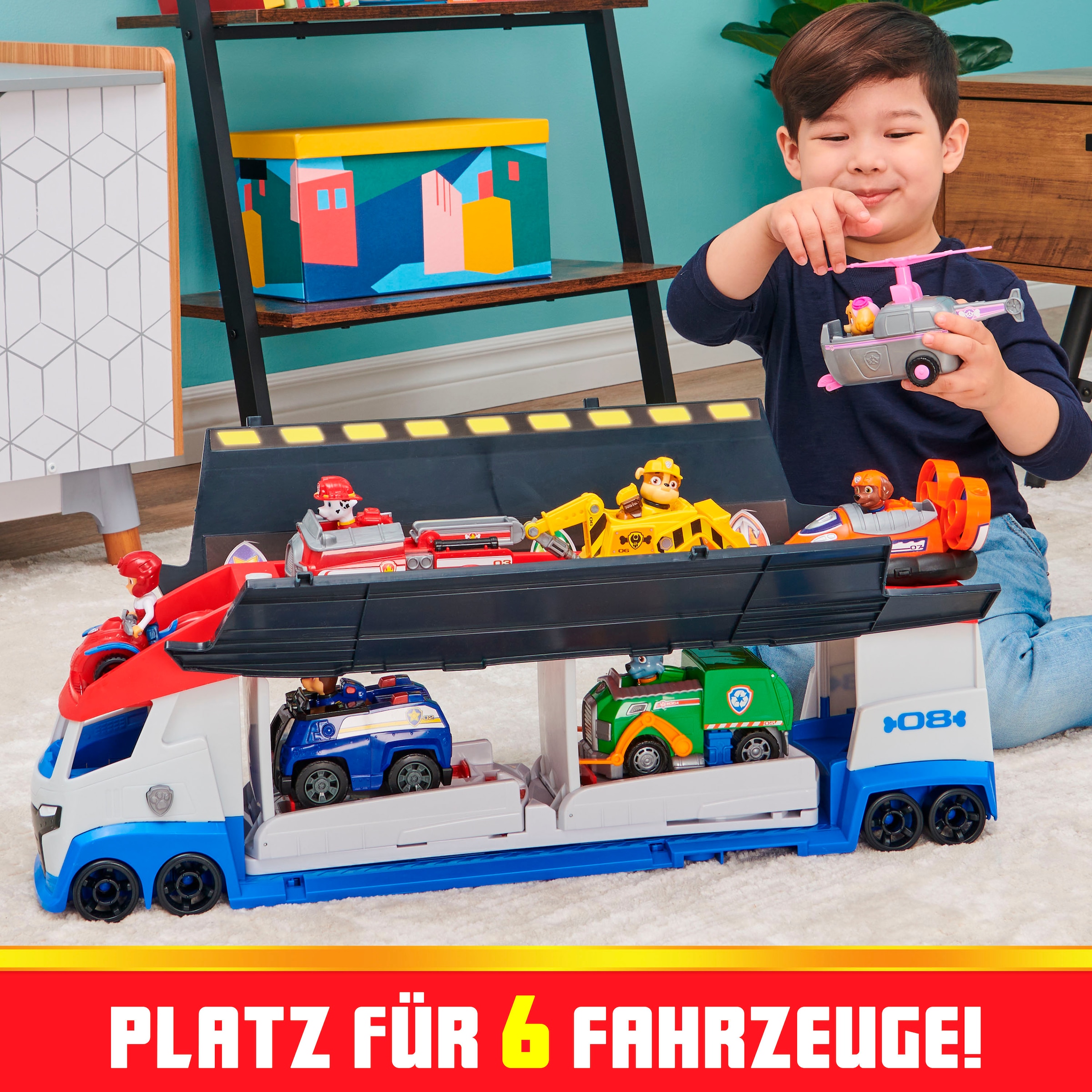 Spin Master Spielzeug-Auto »Paw Patrol - Paw Patroller 2.0«, inklusive Ryder-Figur und Basis Fahrzeug