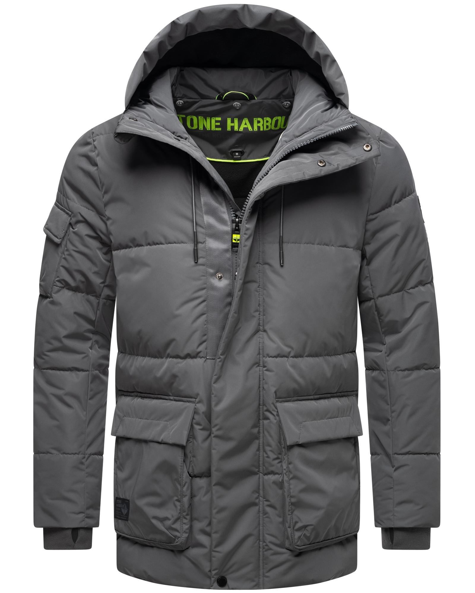 Stone Harbour Winterjacke »Lauroo XX«, mit Kapuze, urbane Herren Steppjacke mit kuscheligem Teddyfleece