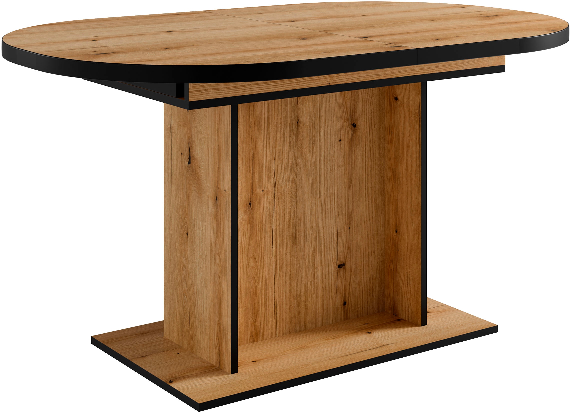 Home affaire Essgruppe »Basel, Tischgruppe mit Ausziehtisch«, (Set, 5 tlg.), BESTSELLER, Sitzgruppe, Tisch, Stühle, ovale Tischplatte, Säulentisch