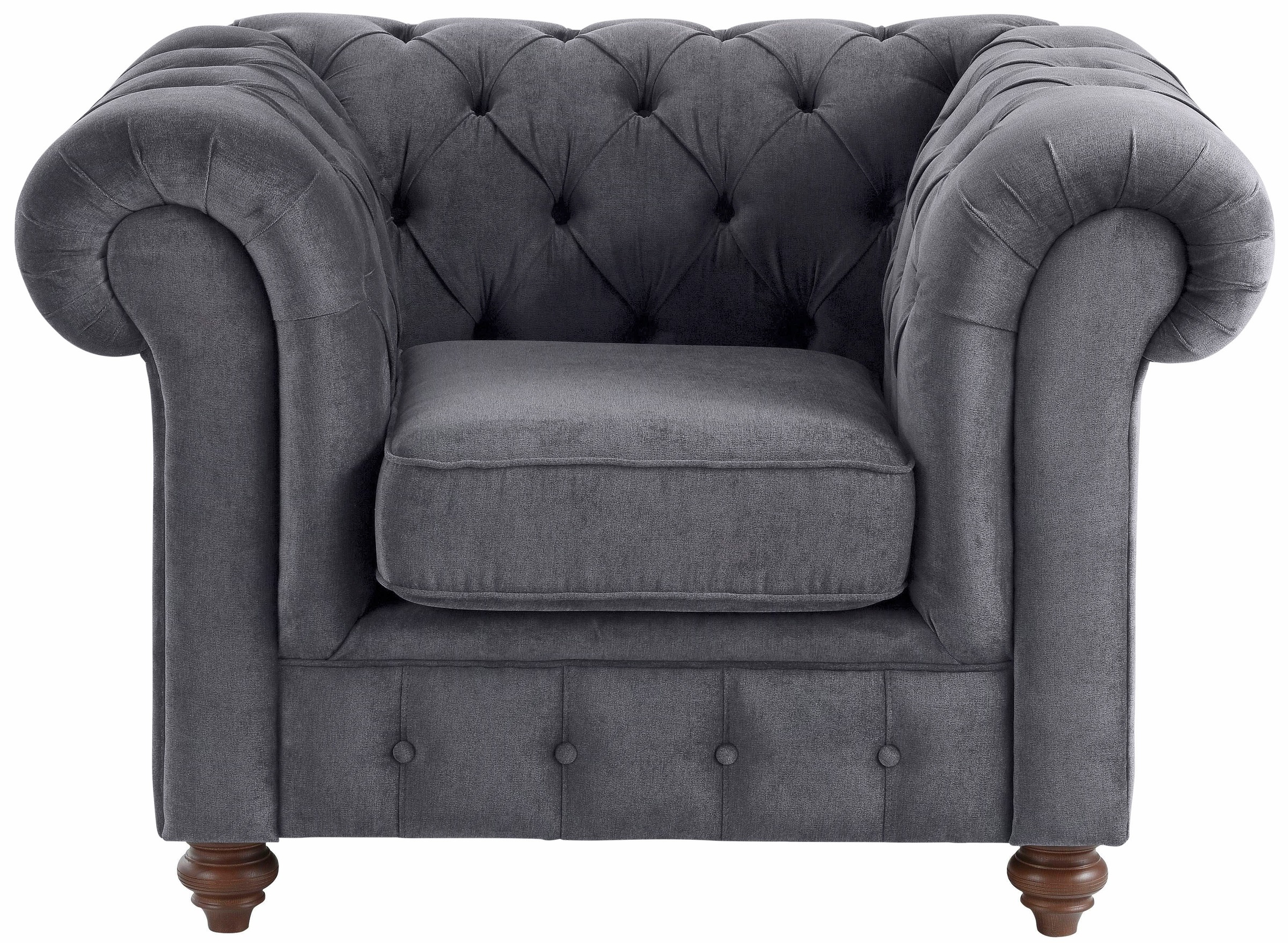 Home affaire Sessel "Chesterfield B/T/H: 105/69/74 cm", mit hochwertiger Kn günstig online kaufen