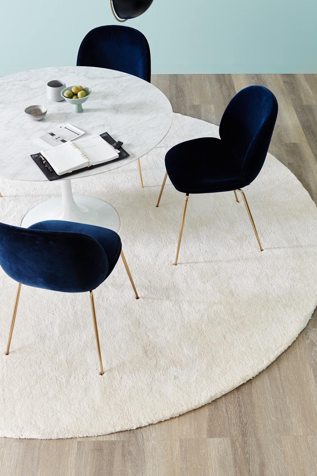 SCHÖNER WOHNEN-Kollektion Teppich »Pure 190« rund 21 mm Höhe Wohnzimmer, Schlafzimmer, uni, leichter Glanz, robuster Kurzflor