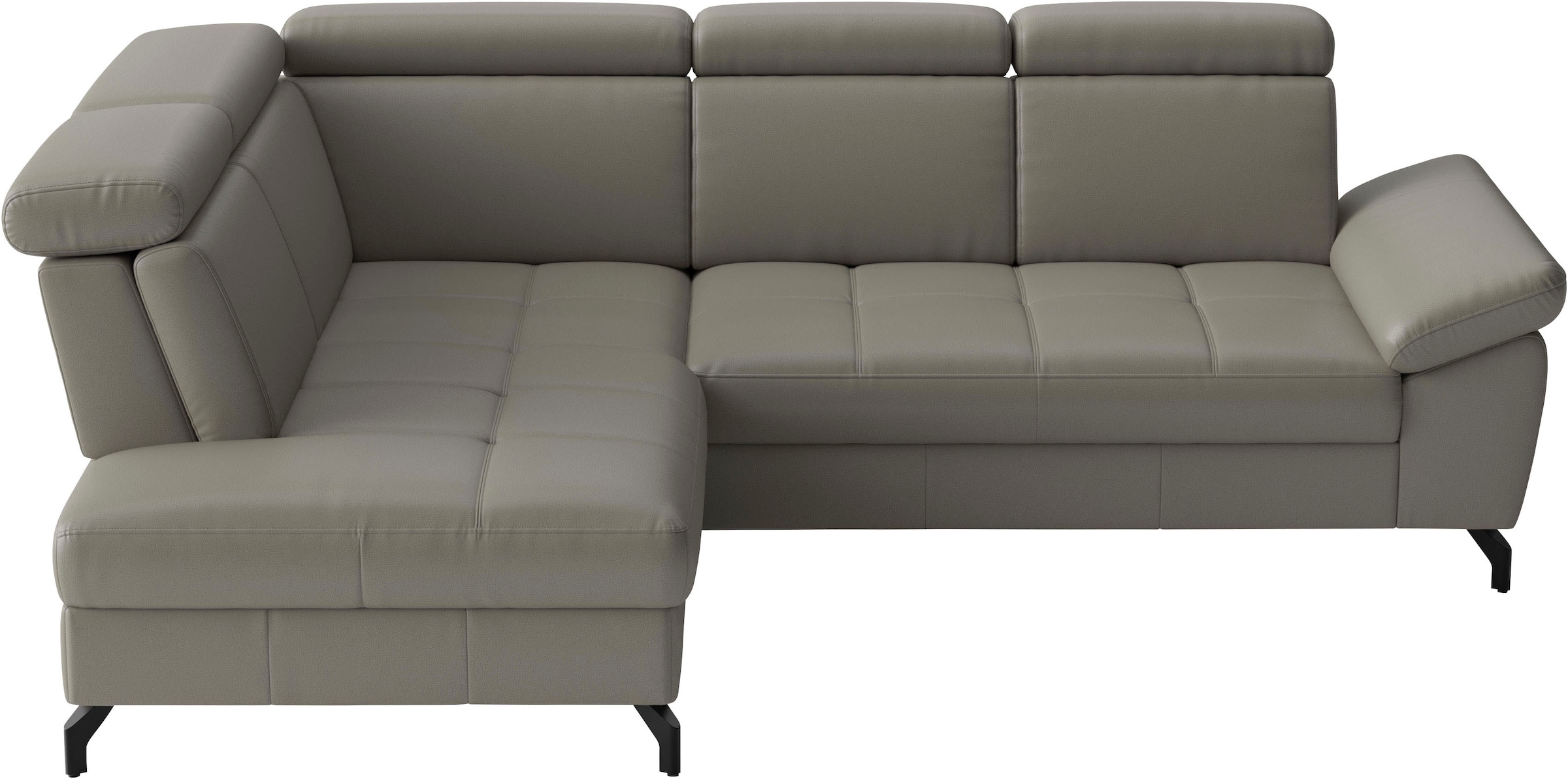 sit&more Ecksofa "Vanity L-Form, B: 254 cm, Leder" Inkl.Sitz-,Kopf-und Armteilverstellung