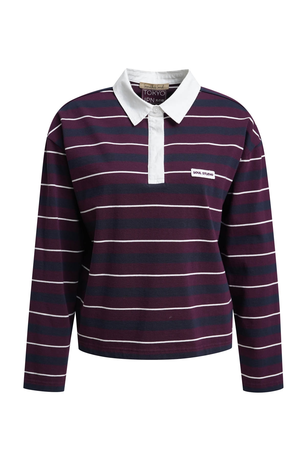 Smith & Soul Poloshirt aus Baumwolle, Boxy Fit