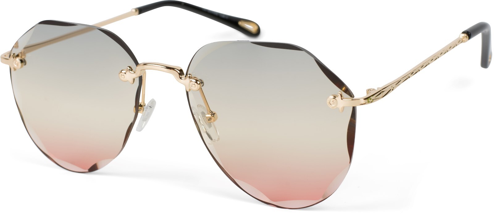 styleBREAKER Pilotenbrille "Rahmenlose Piloten Sonnenbrille mit Diamant Schliff" 1 Stk.