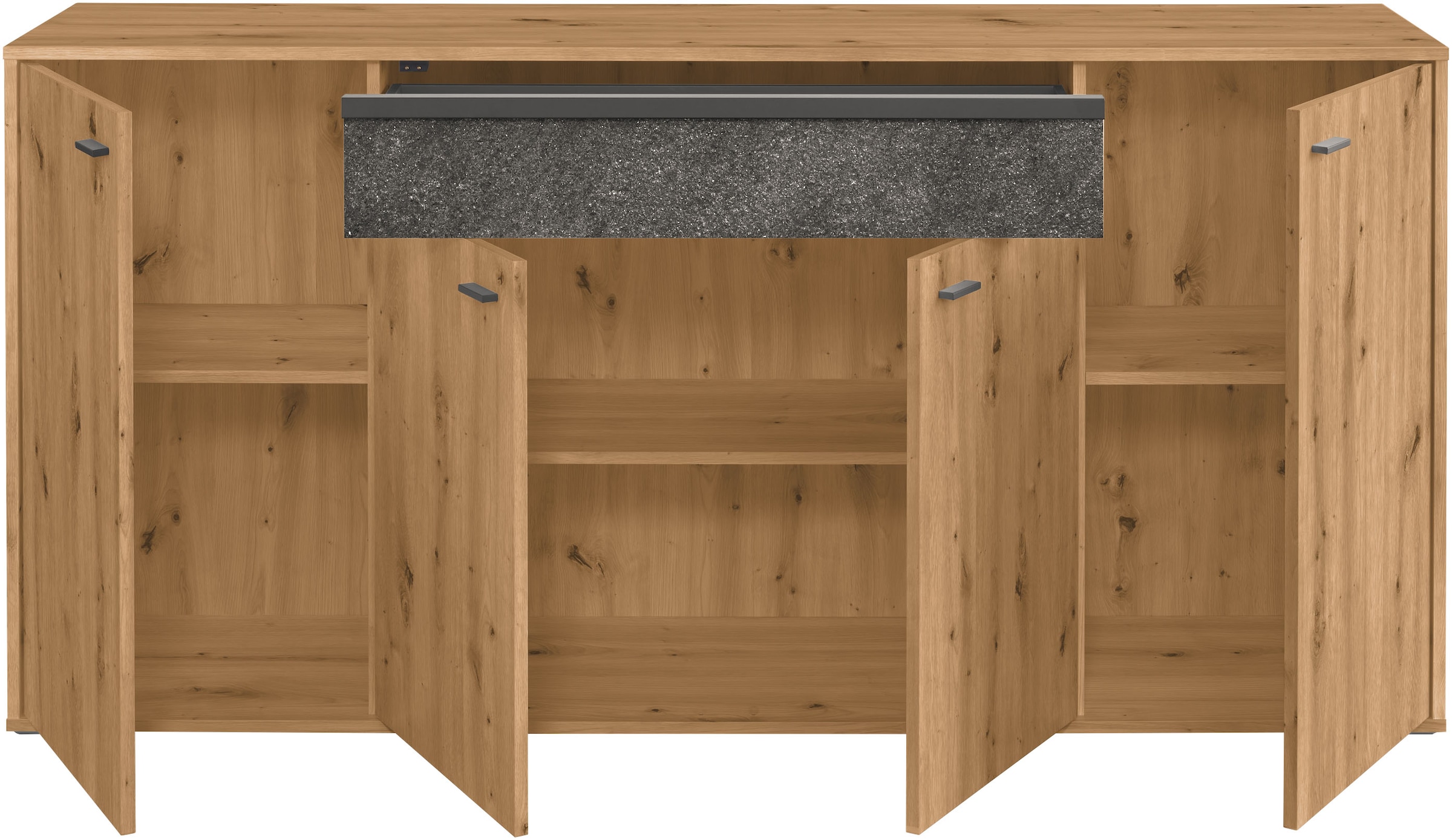 set one by Musterring Sideboard »Deltona«, inklusive Beleuchtung, Schubkasten als Zierelement, B184 x H89 cm