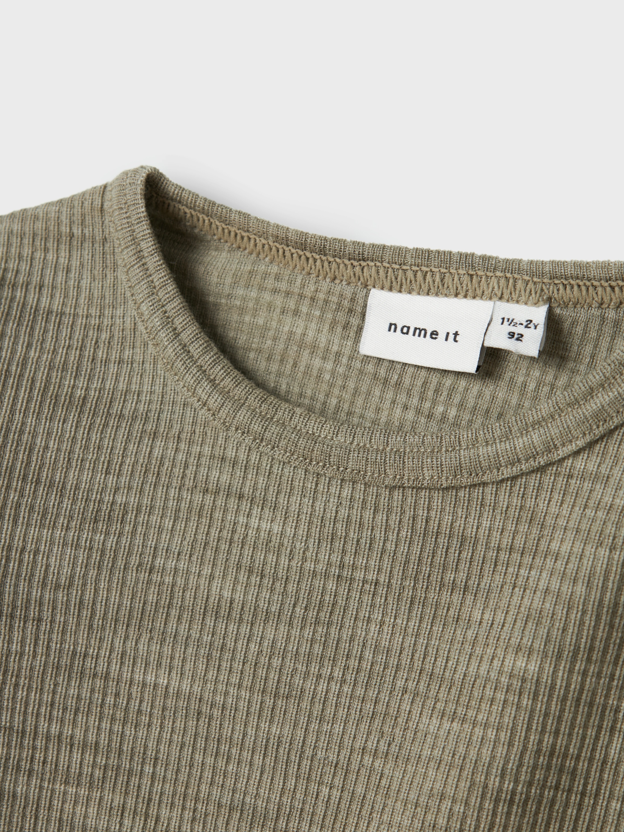 Name It Langarmshirt »NMNWAX WOOL RIB LS TOP NOOS«, aus reiner Merinowolle