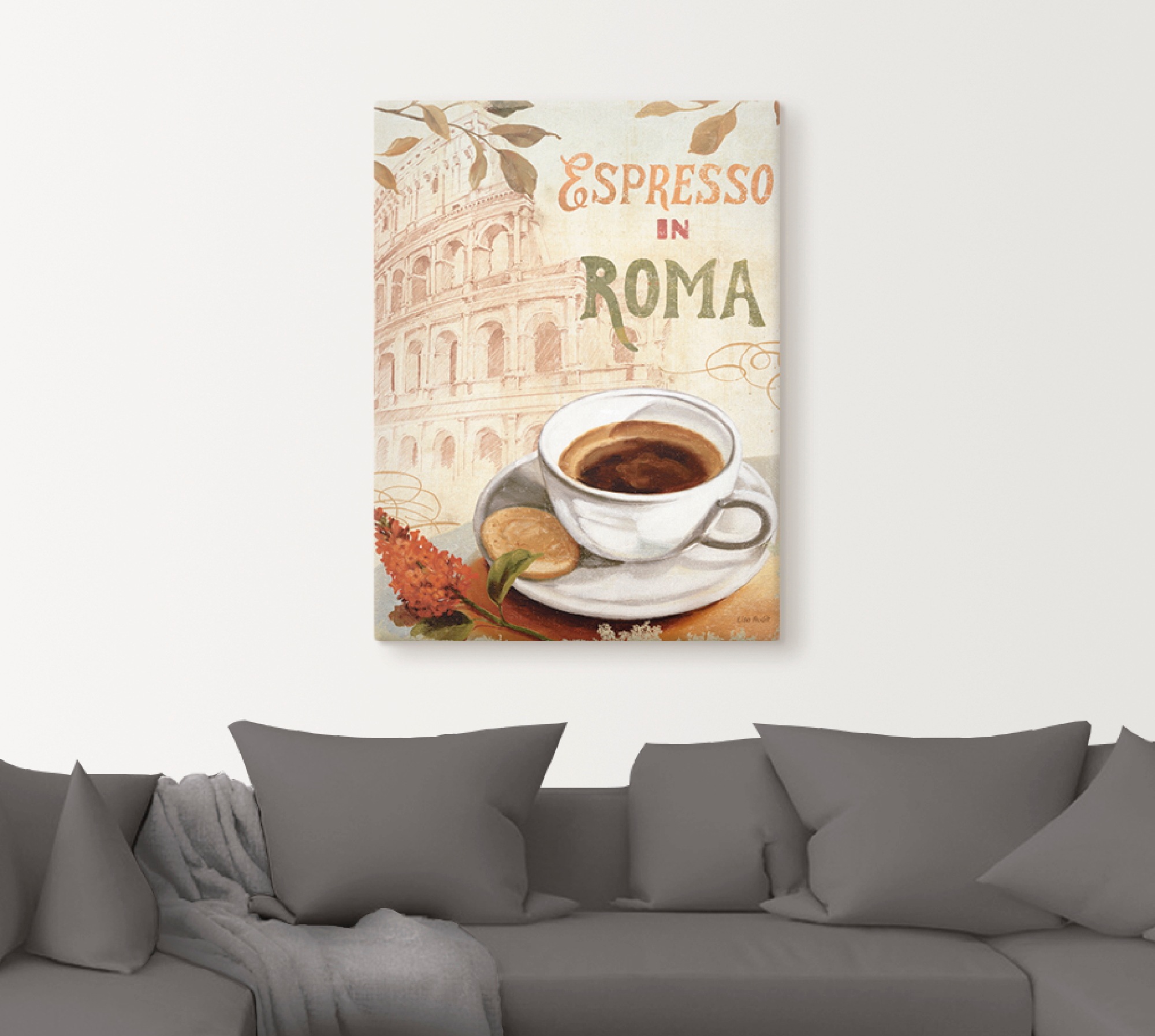 Artland Wandbild »Kaffee in Europa III«, Getränke, (1 St.), als Leinwandbild, Wandaufkleber in verschied. Größen