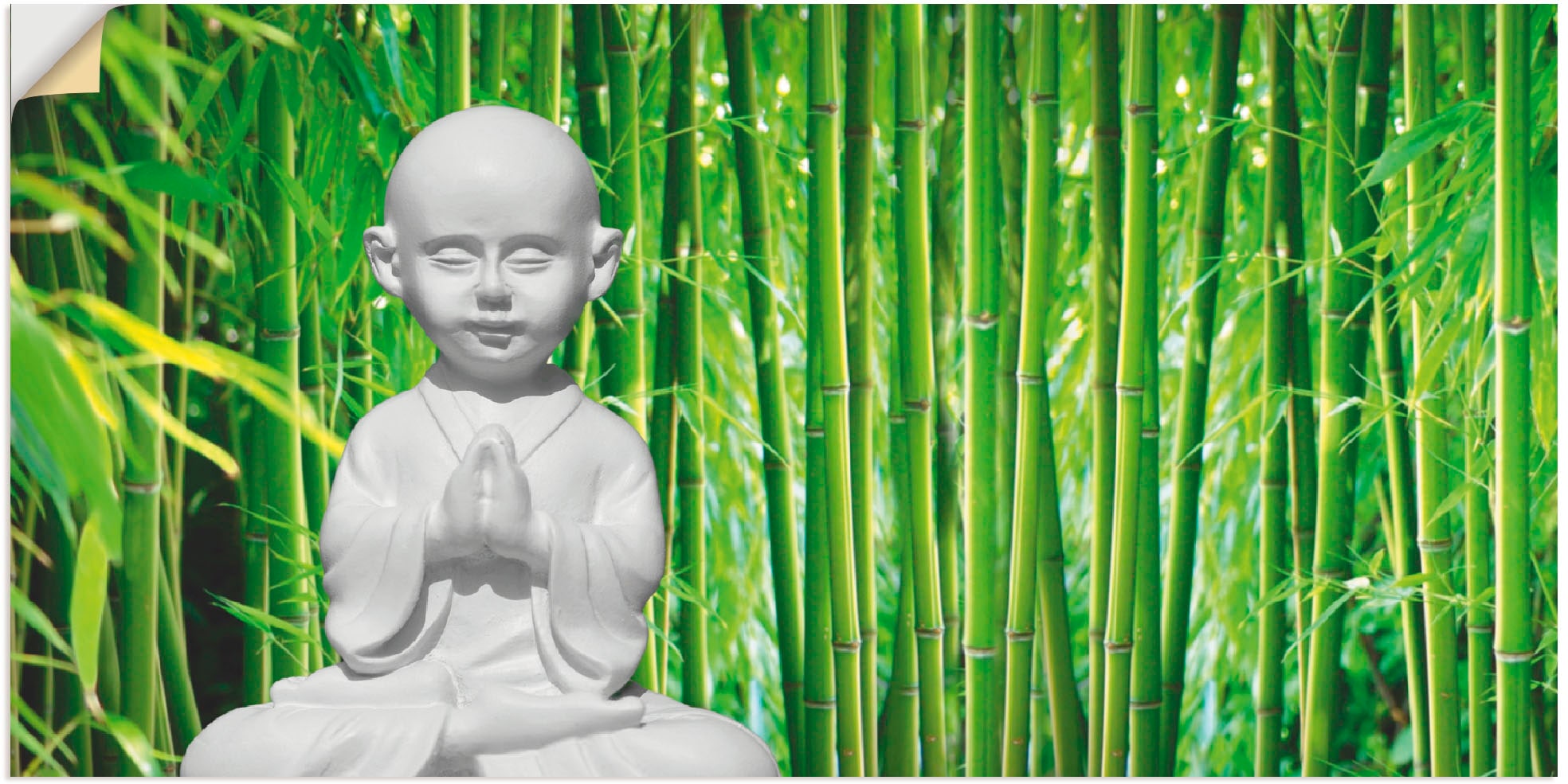 Artland Wandfolie »Buddha mit Bambus«, Religion, (1 St.), selbstklebend