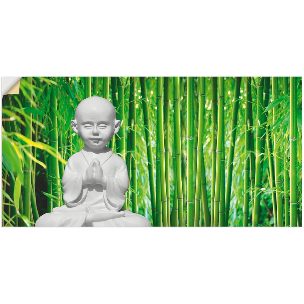 Artland Wandfolie »Buddha mit Bambus«, Religion, (1 St.)