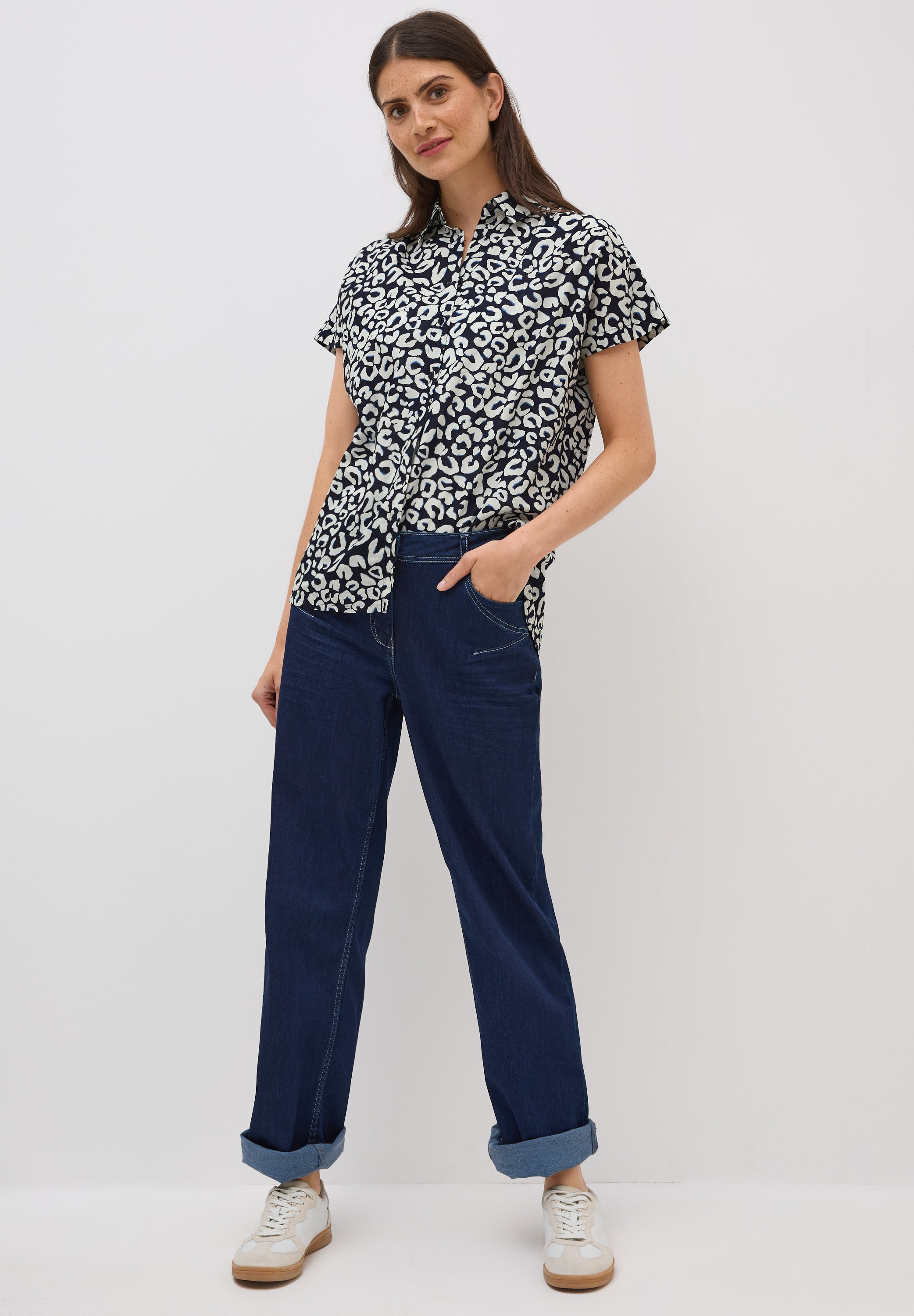 Thumbnail - Cecil Kurzarmbluse mit Kragen