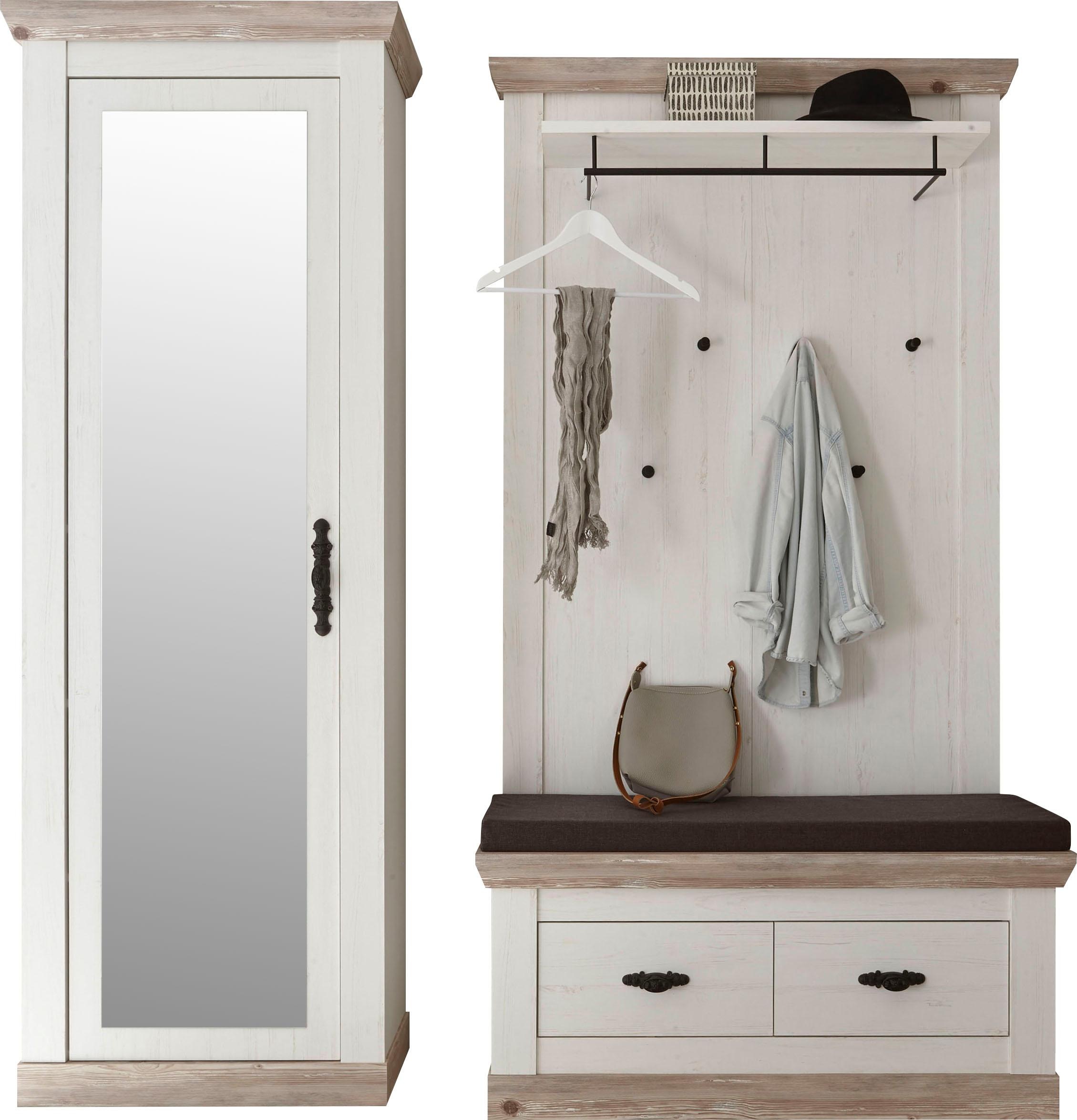 Home affaire Garderoben-Set "Florenz" mit Sitzkissen 4tlg., 3 Stk. tlg. günstig online kaufen