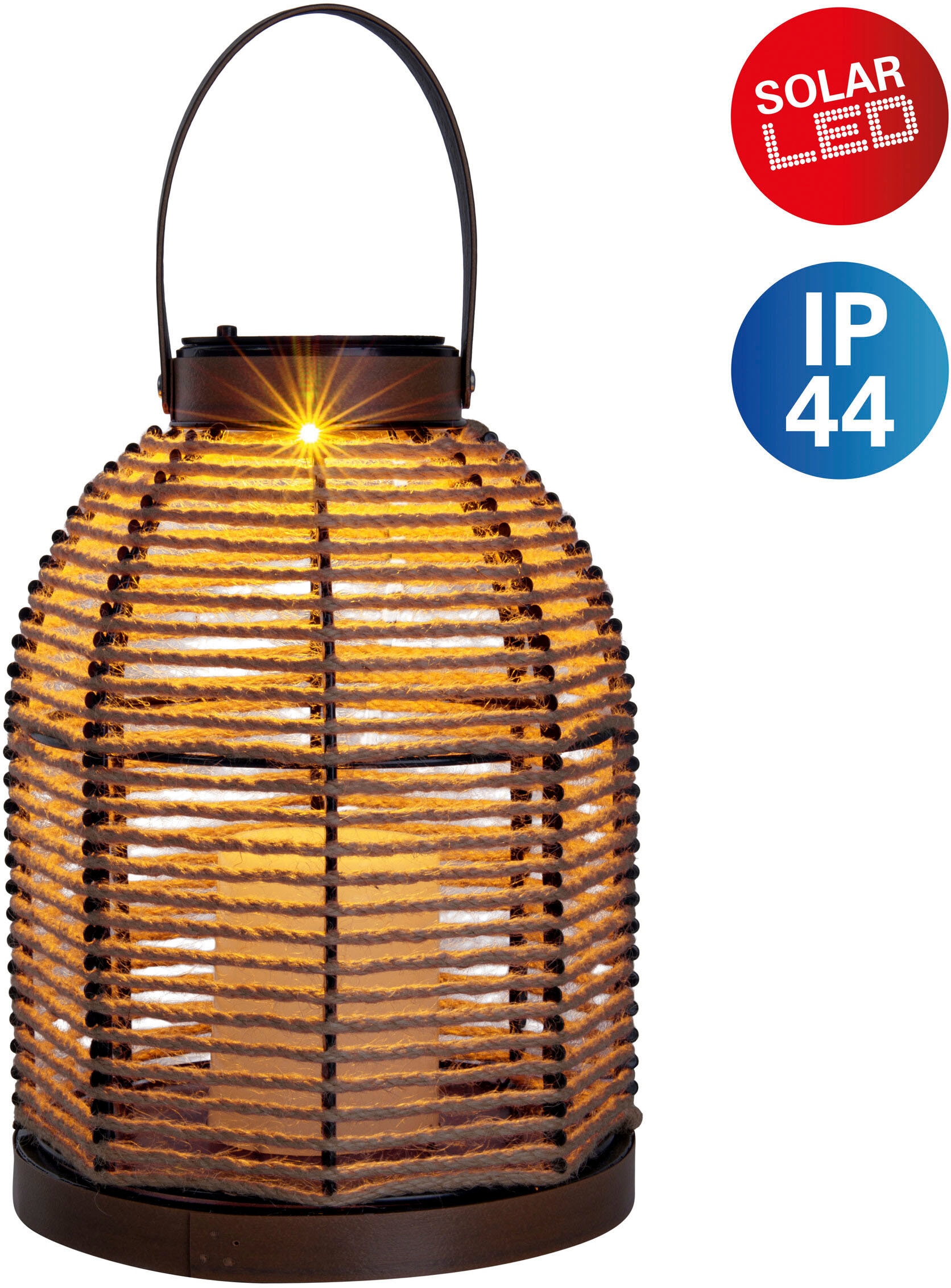 näve LED Solarleuchte "Korbinian" 1 Stk. Warmweiß Schnurbespannung, Haltegr günstig online kaufen