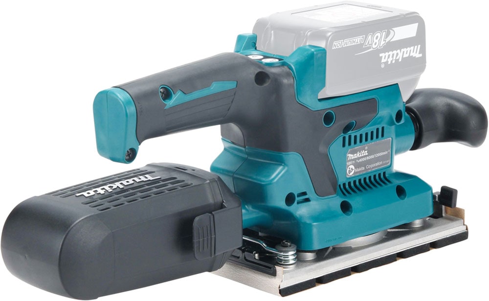 Makita Akku-Schwingschleifer »»DBO382Z« 18V, 93x185 mm, ohne Akku und Ladegerät« leistungsstarker Akku-Schwingschleifer zum Schleifen großer Flächen