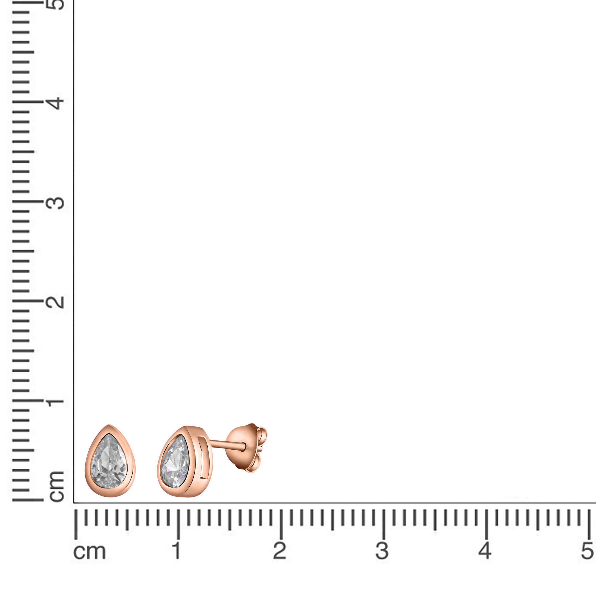 Vivance Paar Ohrstecker »925/- Sterling Silber rotvergoldet Zirkonia«
