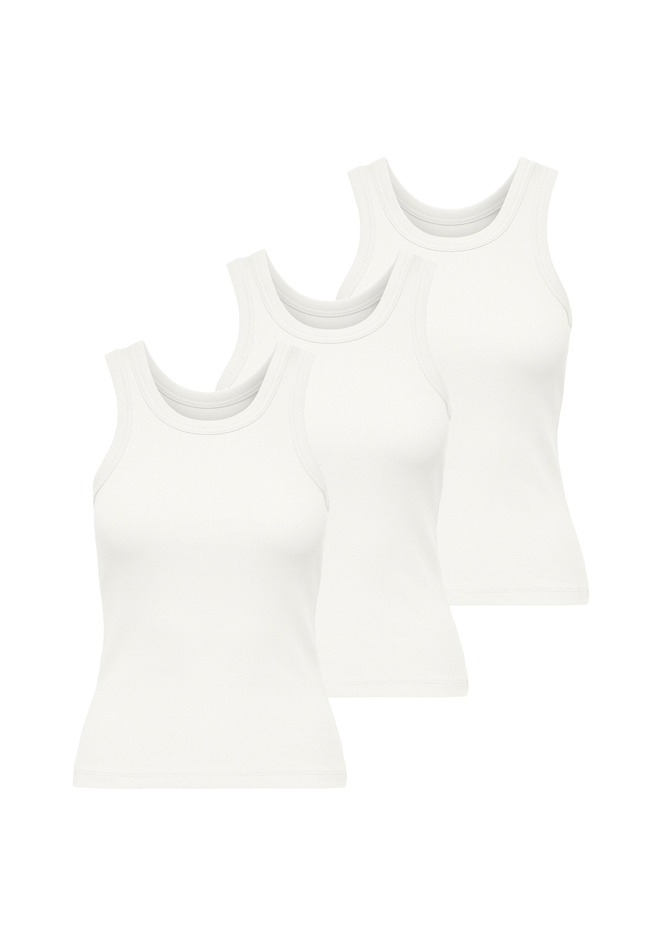 ONLY T-Shirt "T-Shirt ONLVAL LIFE TANKTOP 3P 3er Pack" 3