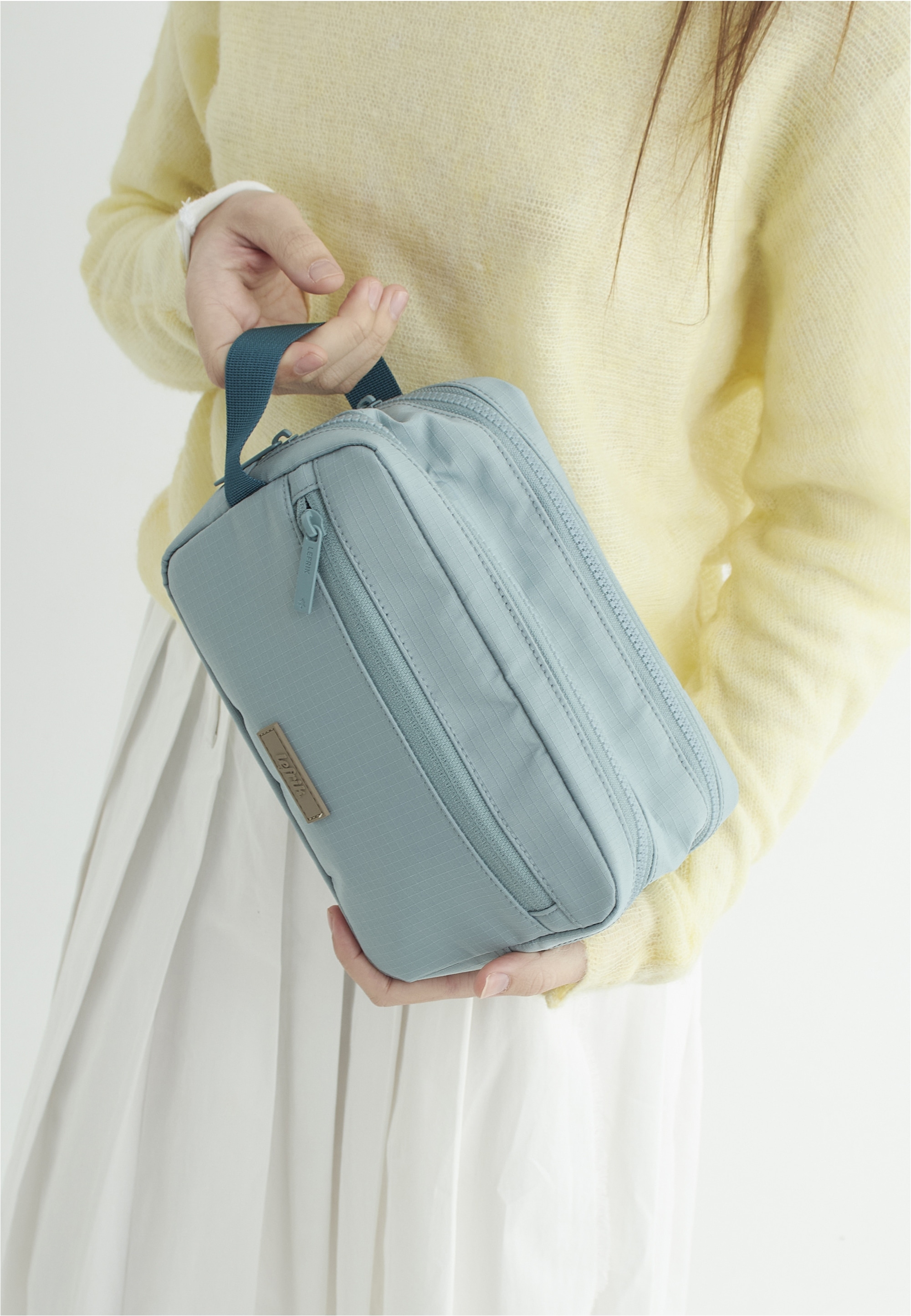 lefrik Kosmetiktasche »Kei Double Washbag«, mit zwei großen Fächern innen